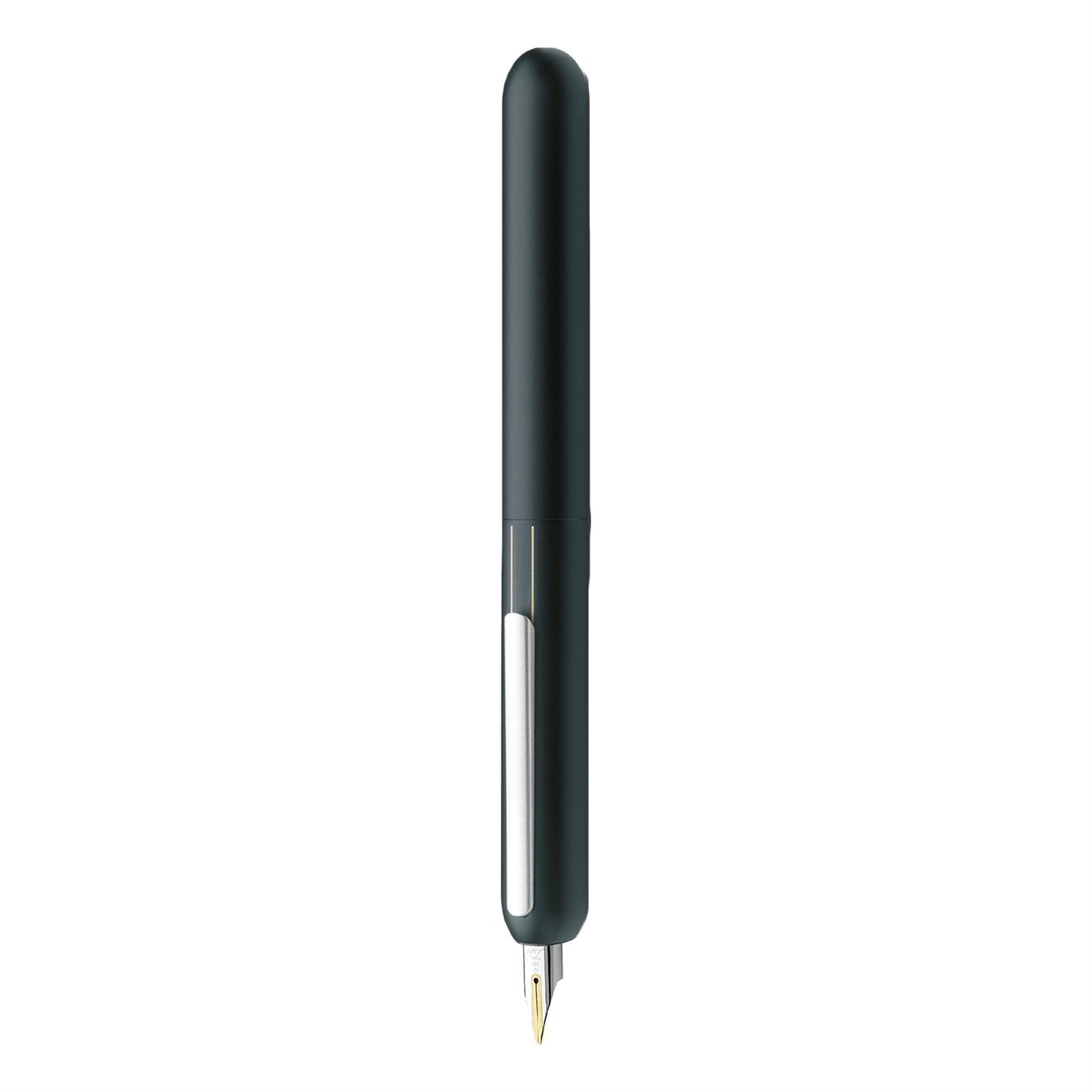 Lamy Dialog 3 Dolma Kalem, Lake Gövde, Paladyum  Klips, 14K Çift Renkli Altın (F) Uç, Mat Siyah