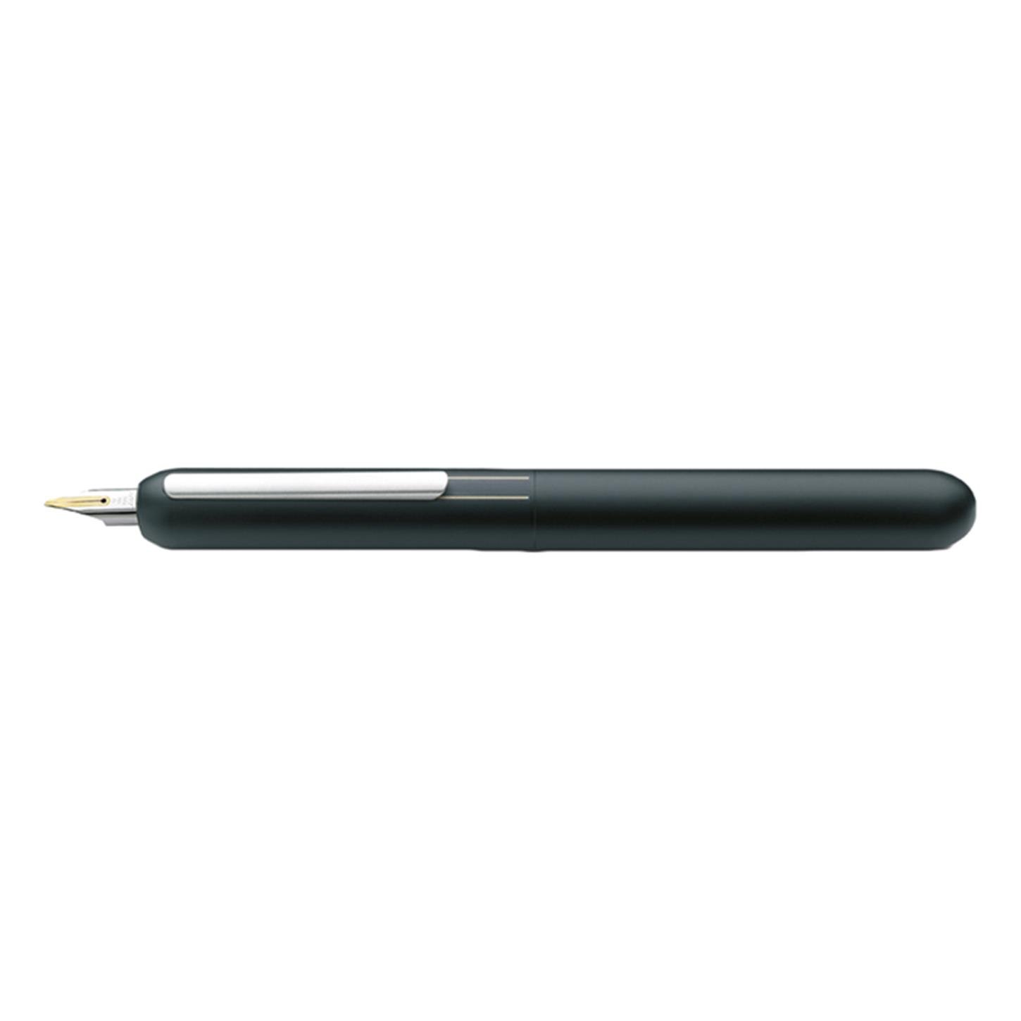 Lamy Dialog 3 Dolma Kalem, Lake Gövde, Paladyum  Klips, 14K Çift Renkli Altın (M) Uç, Mat Siyah