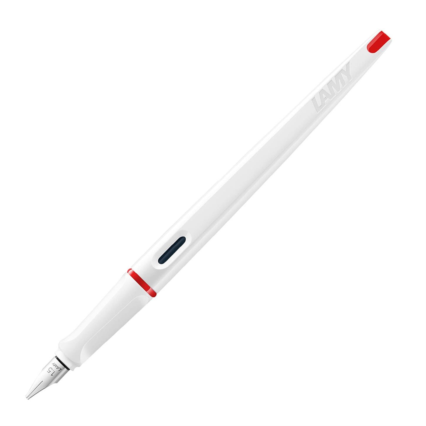 Lamy Joy Kaligrafi Dolma Kalem, Dayanıklı Plastik  Gövde, Parlak Beyaz-Kırmızı, 1.5 mm Uç
