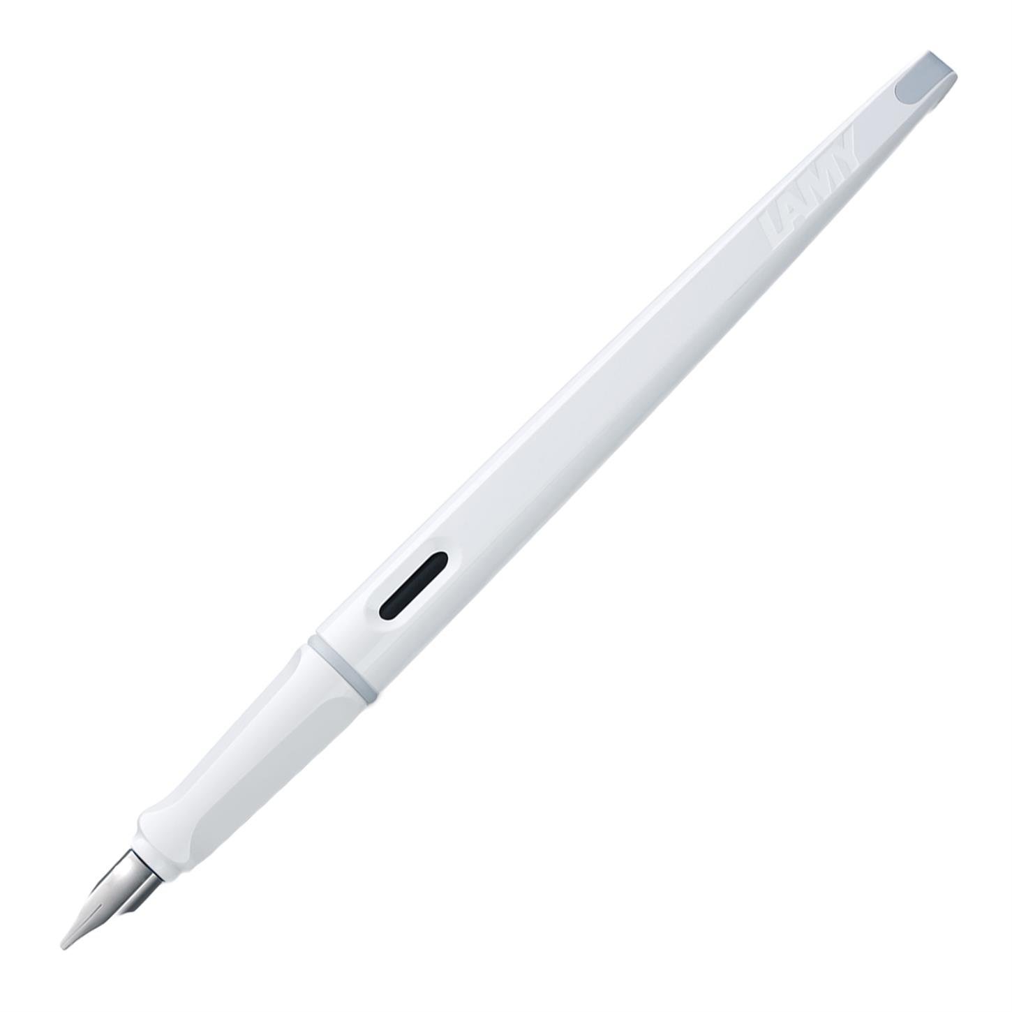 Lamy Joy Kaligrafi Dolma Kalemi, Dayanıklı Plastik Gövde, Çelik Uç, Parlak Beyaz, 1.5 mm Uç