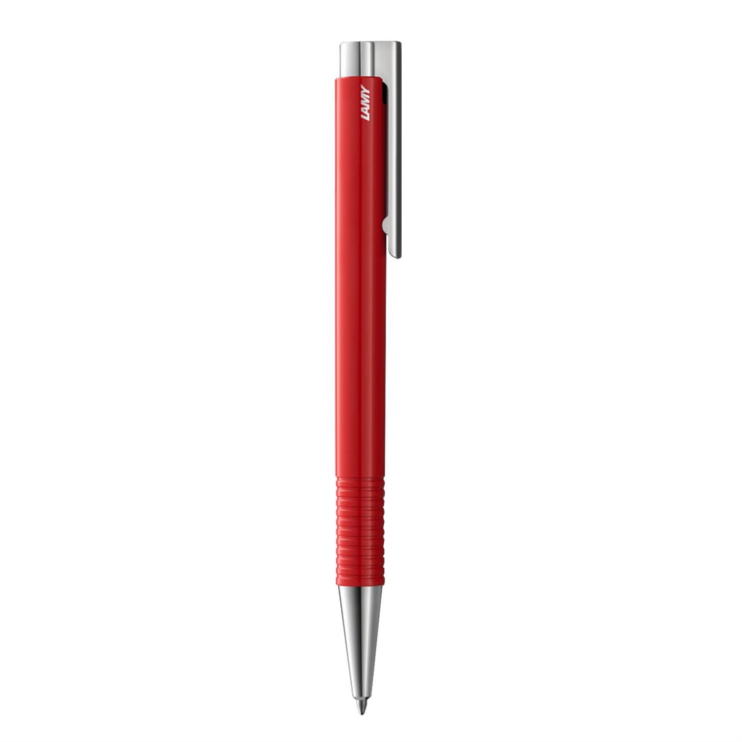 Lamy Logo Mplus Tükenmez Kalem, Parlak Plastik Gövde,Paslanmaz Çelik Klips Ve Uç, Kırmızı