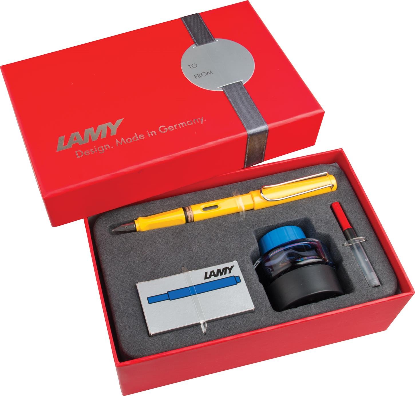 Lamy Safari Dolma Kalem Setleri, 1 Adet Kalem +  T51 30 ml Mavi Mürekkep, T10 Mavi Kartuş, Z28 Pist