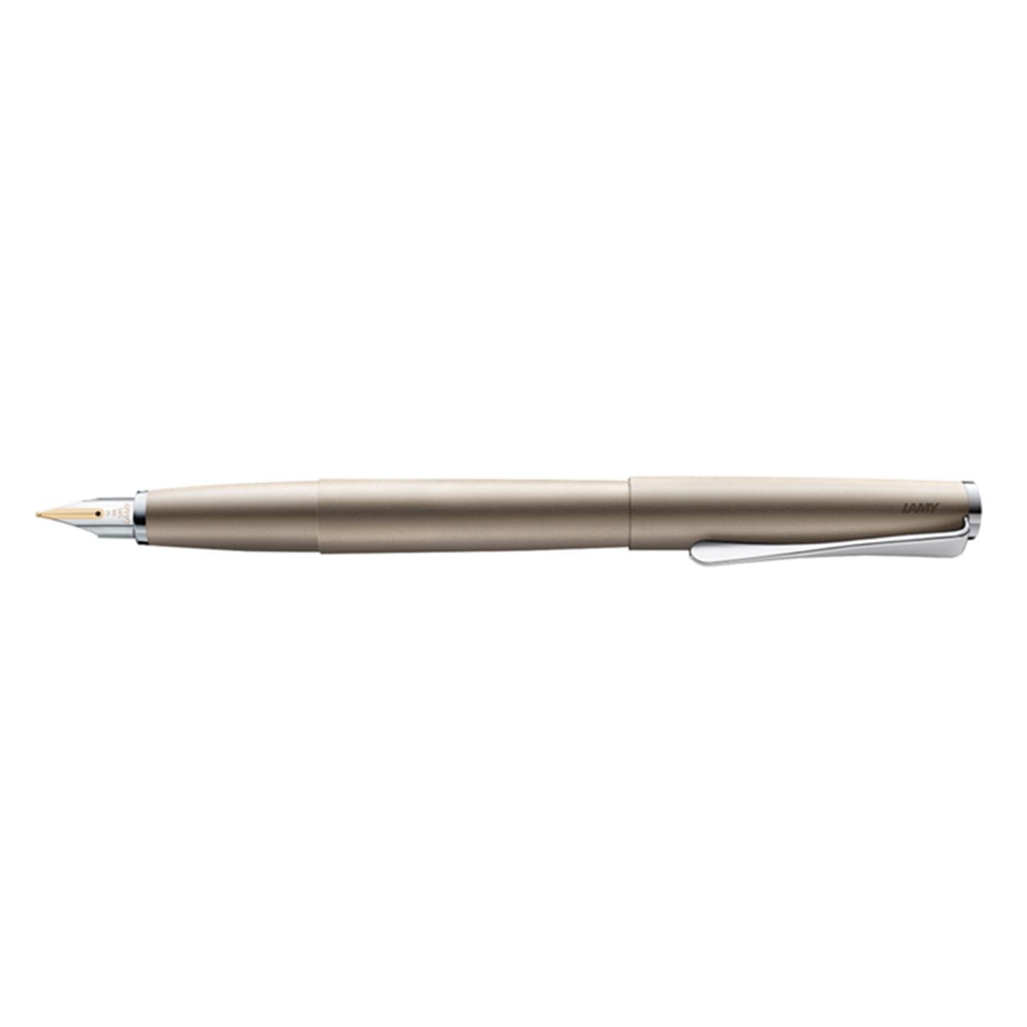 Lamy Studio Dolma Kalem, Paladyum Gövde, Pervane  Şekilli Çelik Klips, 14K Çift Renkli Altın Uçlu, (