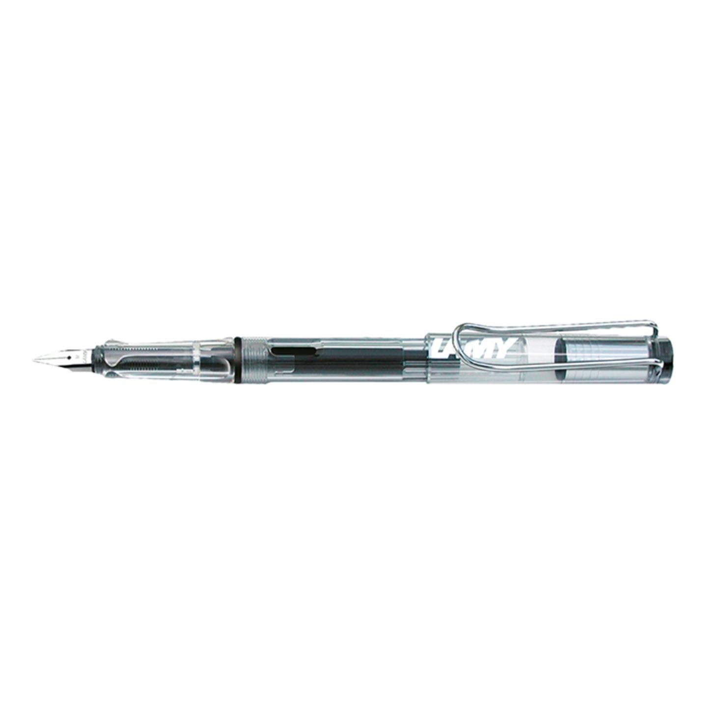 Lamy Vista Dolma Kalem, Plastik Gövde, Ergonomik Grip, Parlak Çelik Uç, Şeffaf, (F)
