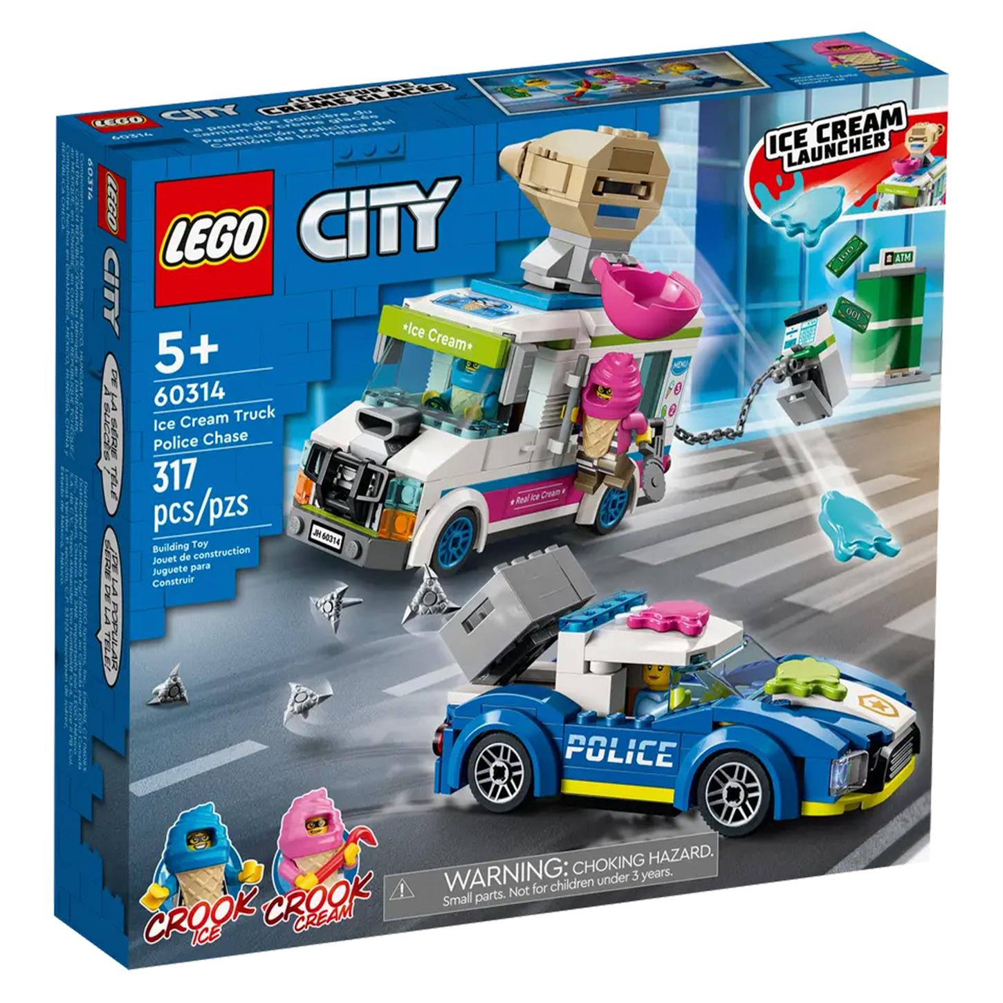 Lego City Dondurma Kamyonu Polis Takibi 317 Parça   317 Parça 60314