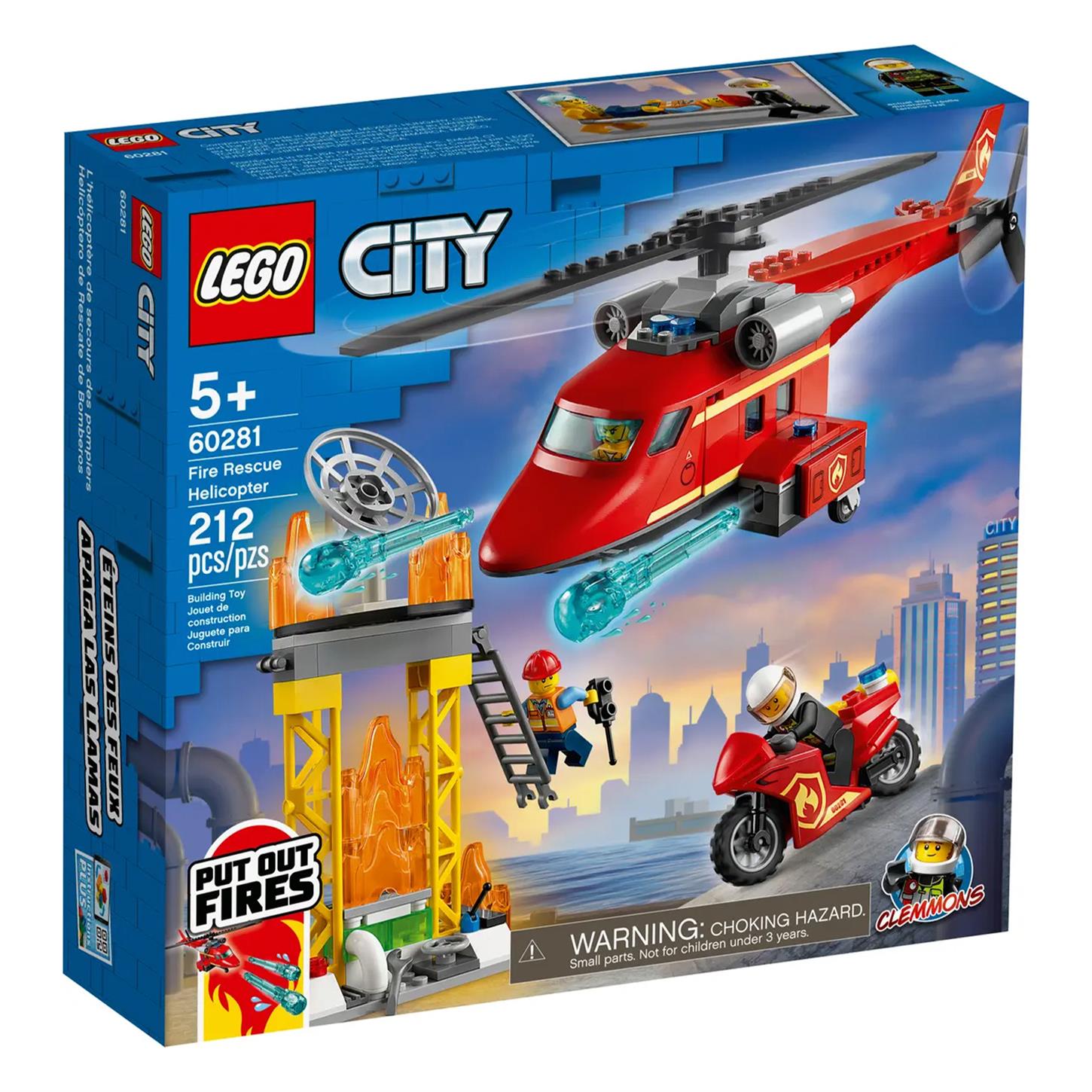 Lego City - İtfaiye Kurtarma Helikopteri  212 Parça 60281