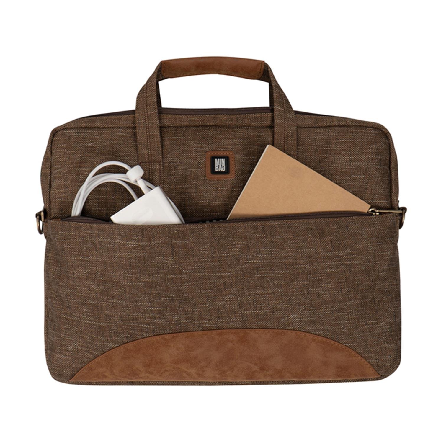 Minbag Big Jane Laptop Çantası (20 INCH) (45x34cm)  Kahverengi
