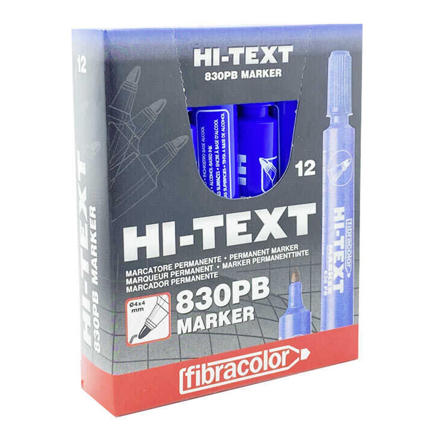 Noki 830-PB HI-TEXT Marker Yuvarlak Uç Mavi