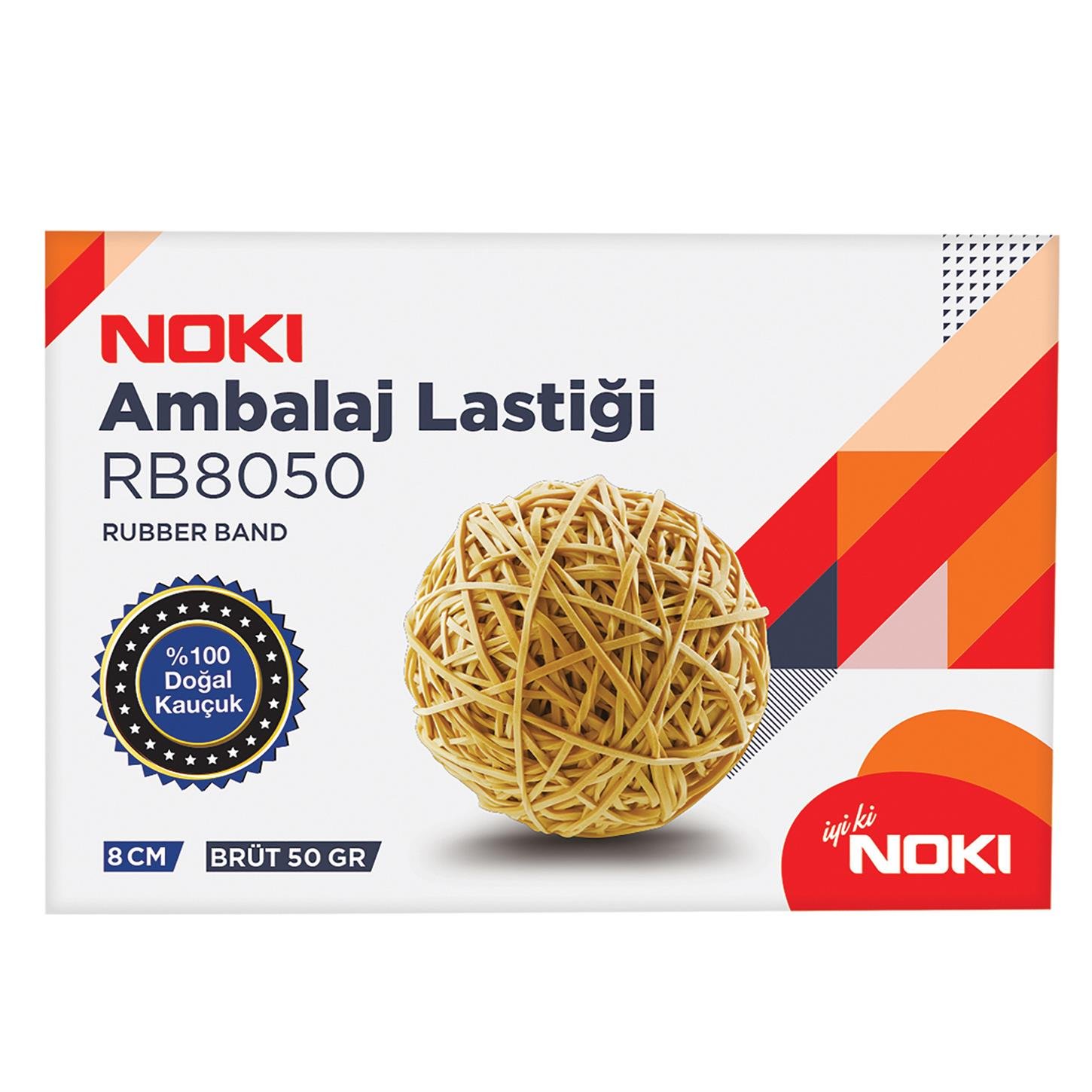 Noki Ambalaj Lastiği, %100 Kauçuk, 50 gr Kutu,  8 cm