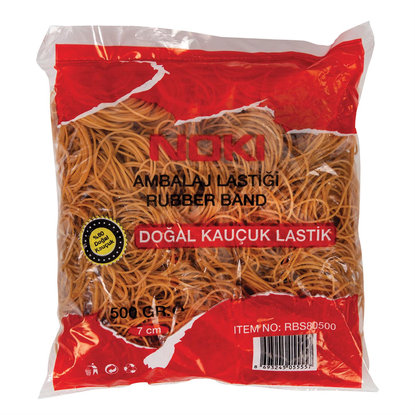 Noki Ambalaj Lastiği %80 Kauçuk 7 cm 500 gr Poşet