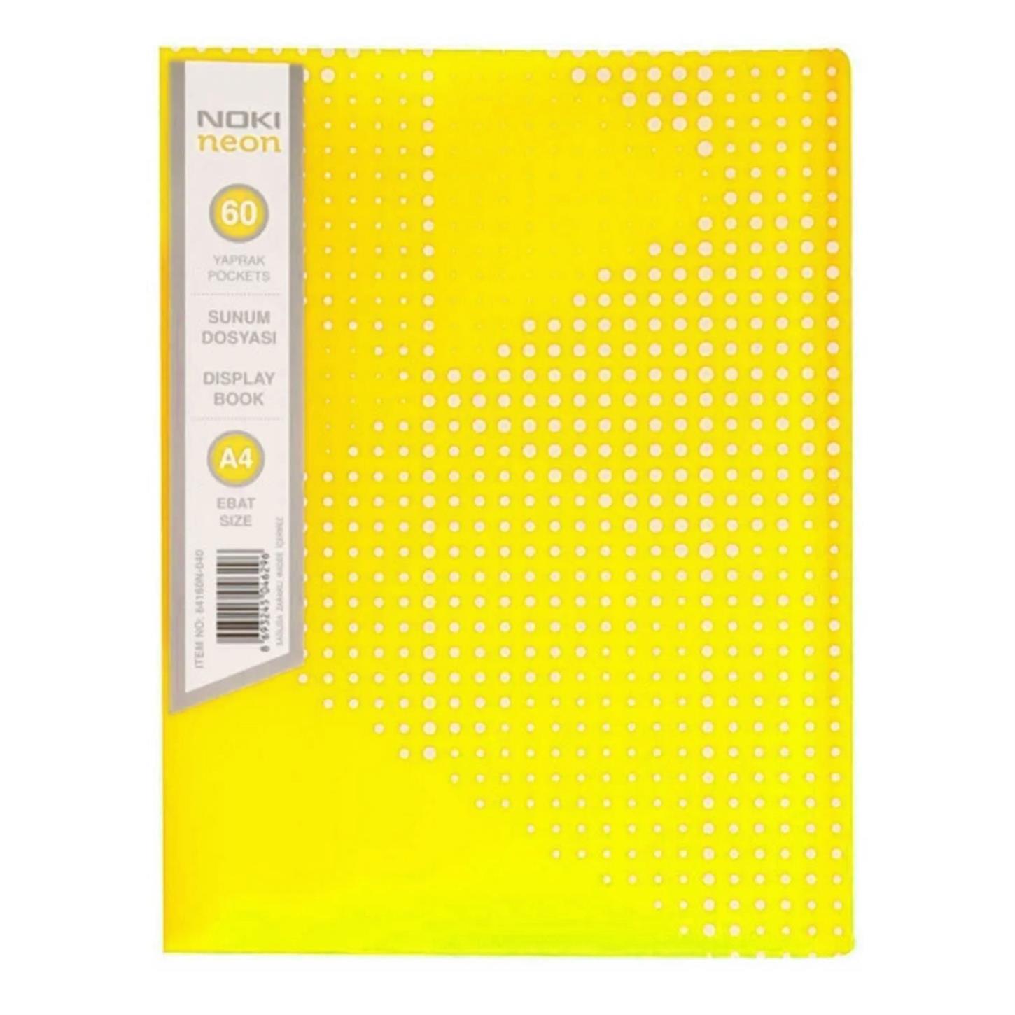 Noki Neon Seri Sunum Dosyası, 60 Yaprak, Sarı