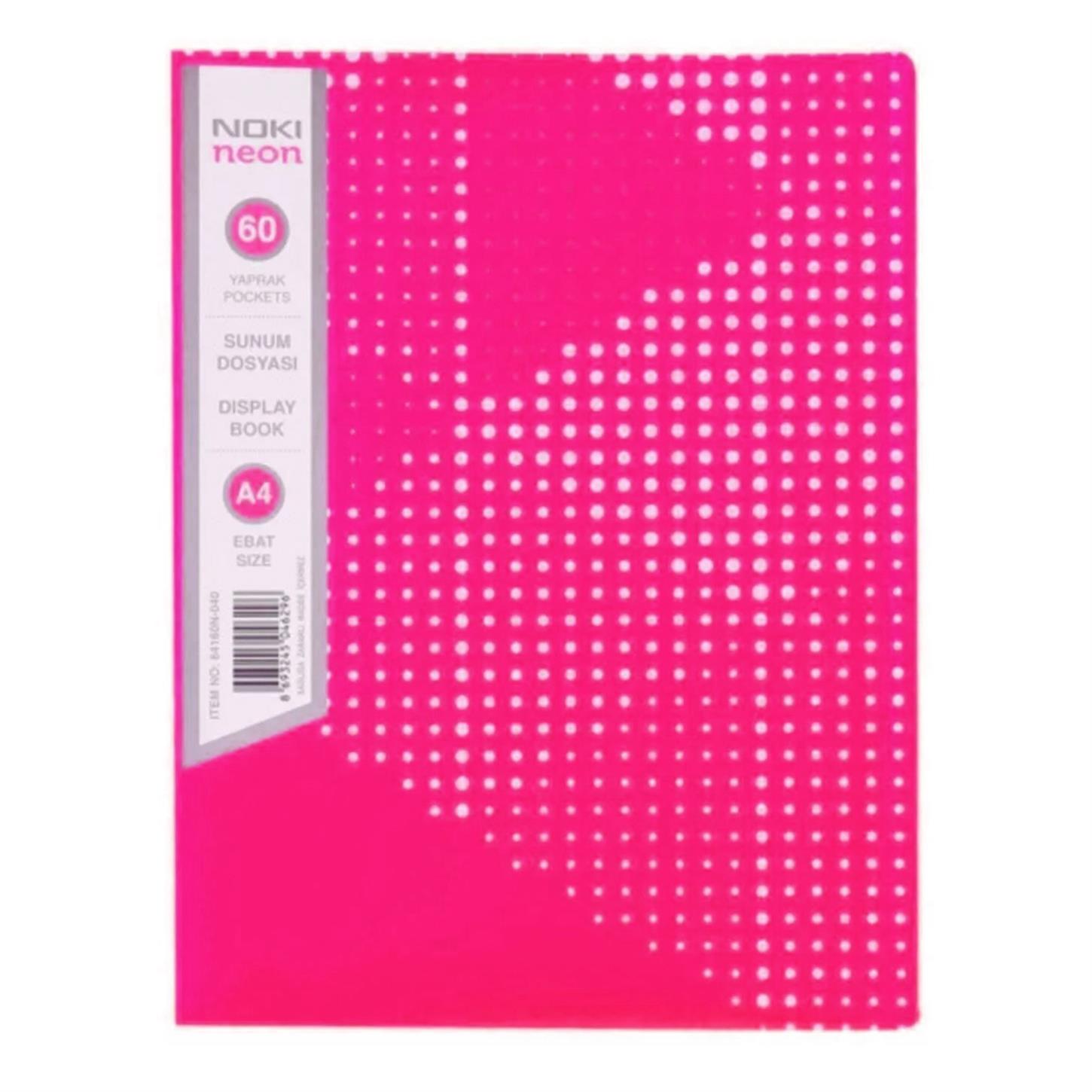Noki Neon Seri Sunum Dosyası, 60 Yaprak, Pembe