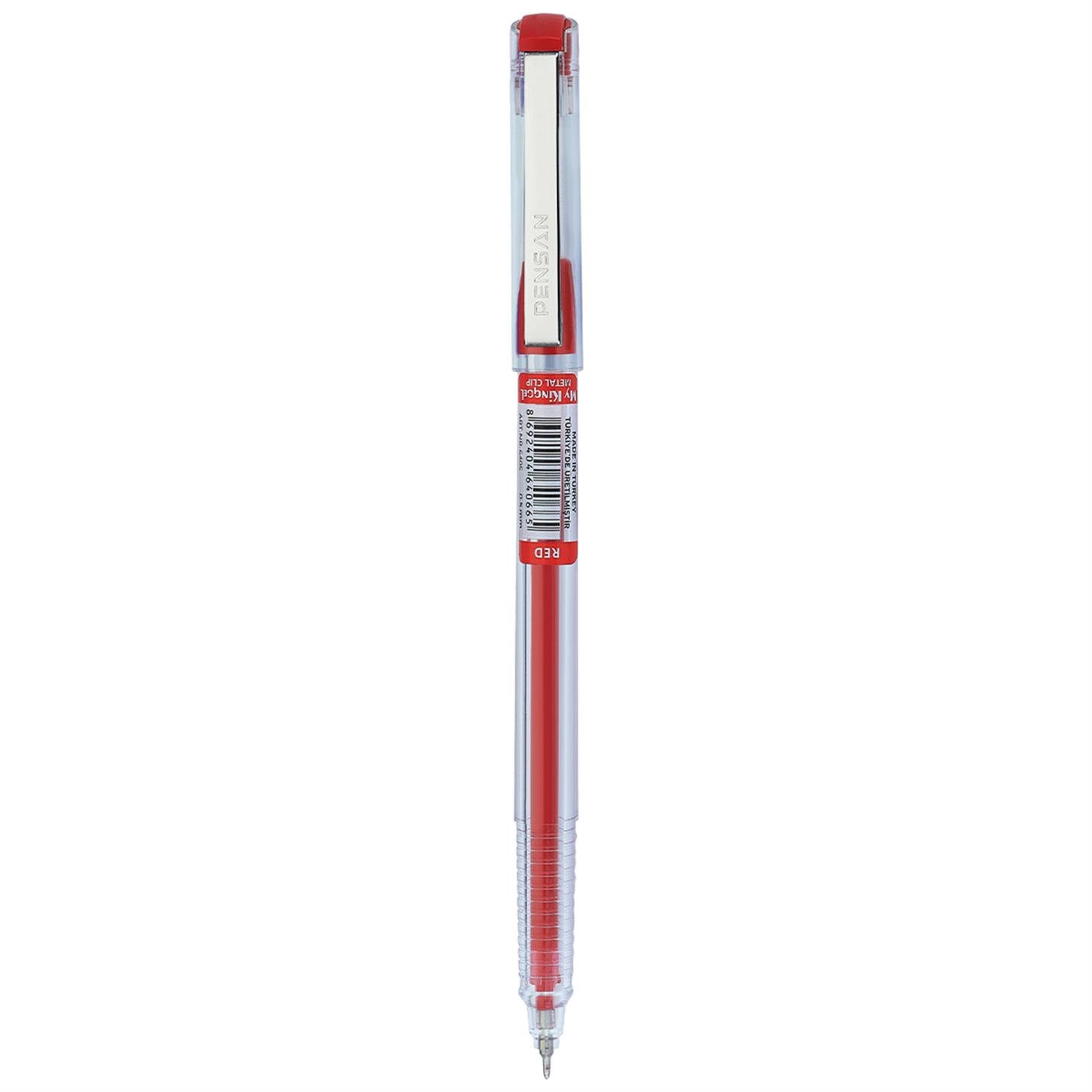 Pensan 6405 My-Kıng Jel Metal Klipsli Tükenmez  Kalem 05 mm Kırmızı