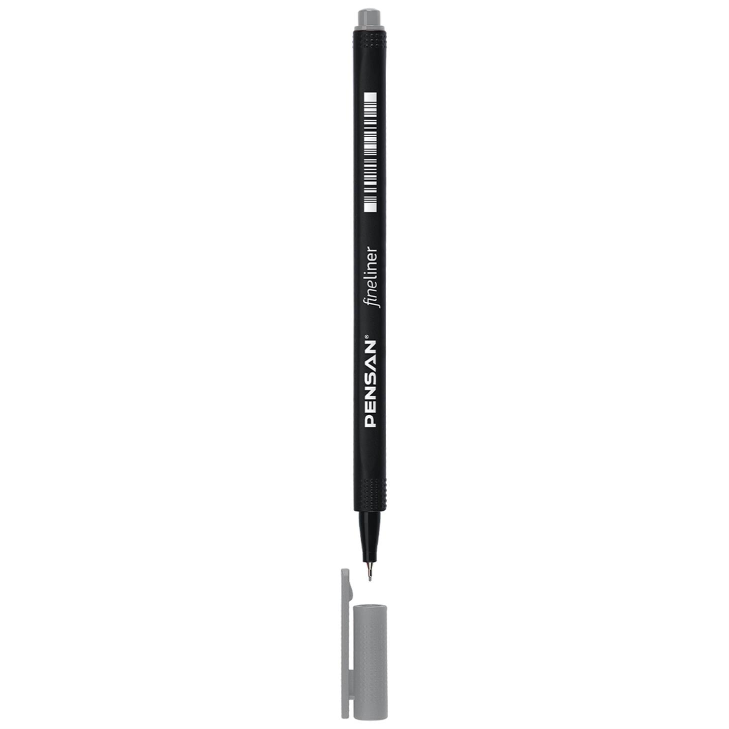 Pensan 6500 Fineliner Keçe Uçlu Kalem, Gri
