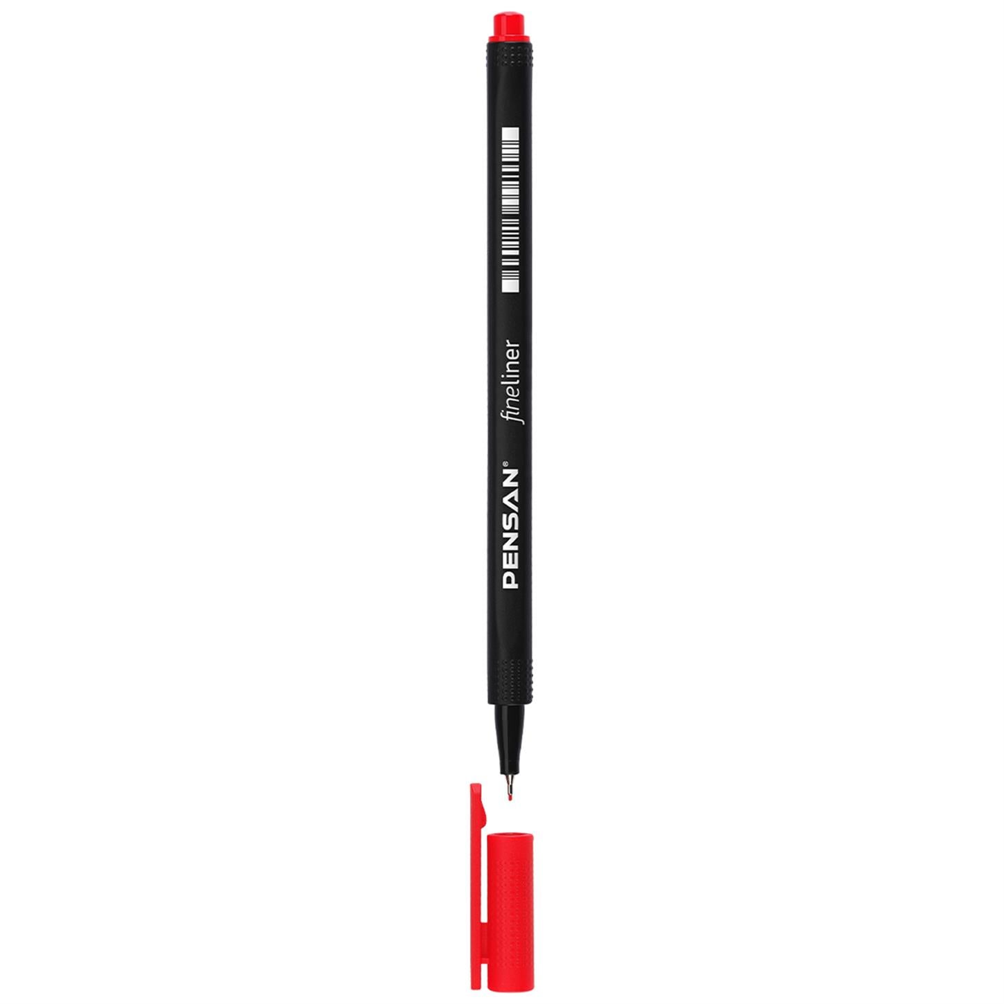 Pensan 6500 Fineliner Keçe Uçlu Kalem, Kırmızı