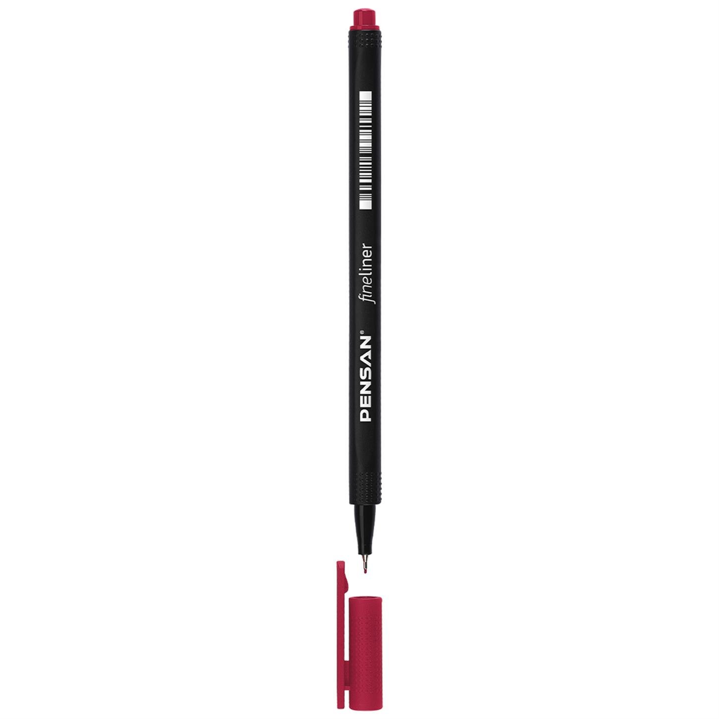 Pensan 6500 Fineliner Keçe Uçlu Kalem, Vişne
