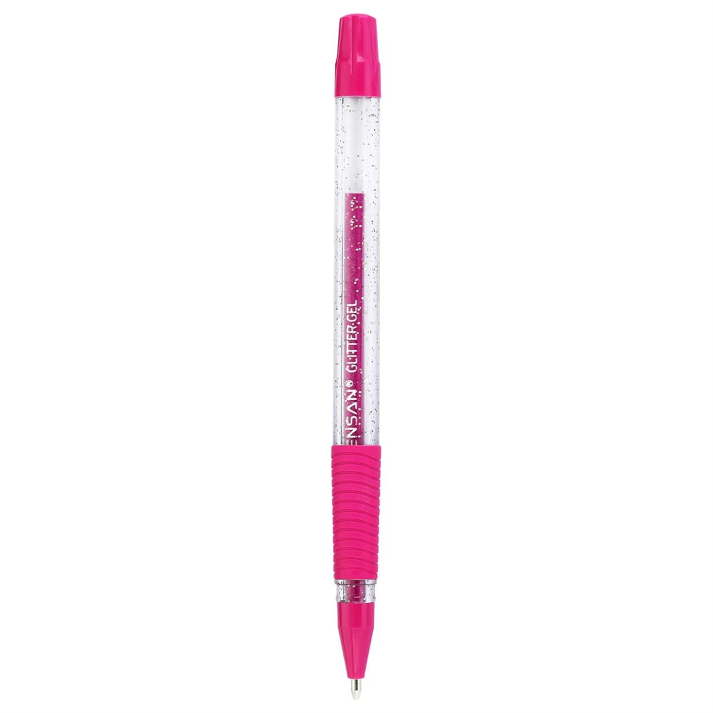 Pensan Glıtter Simli Jel Tükenmez Kalem 1mm Pembe