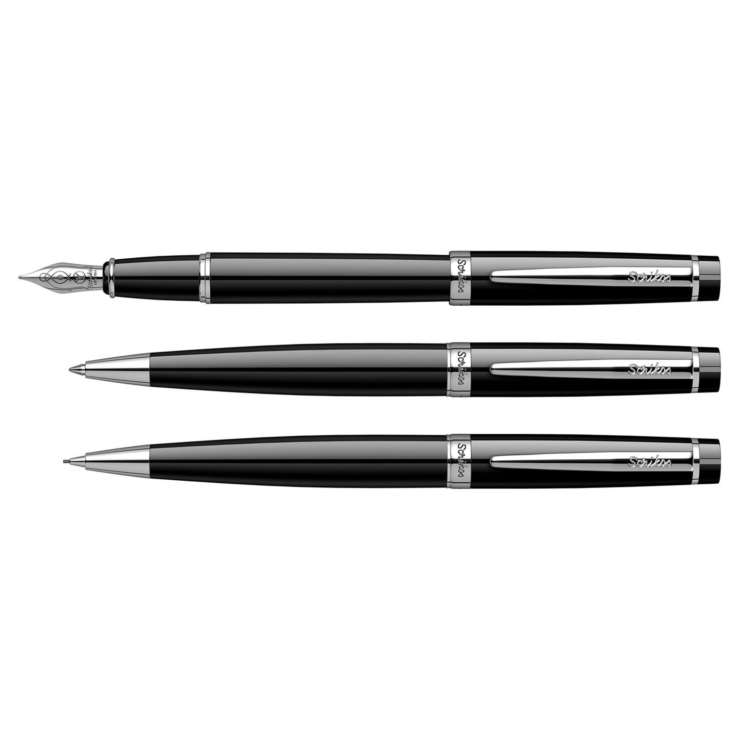 Scrikss Elegance Honour 38 3lü Set Dolma Kalem- Tükenmez Kalem- Versatil (Uçlu) Kalem Lake Gövde K