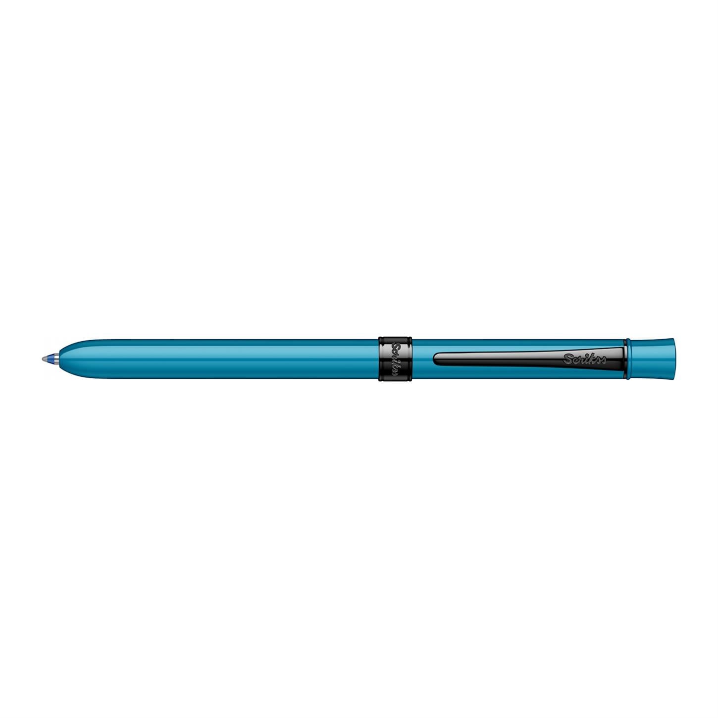 Scrikss Elegance Trio 93 Multifonksiyonel Kalem Siyah-Kırmızı Tükenmez-Versatil (Uçlu) 0.5 mm Lake