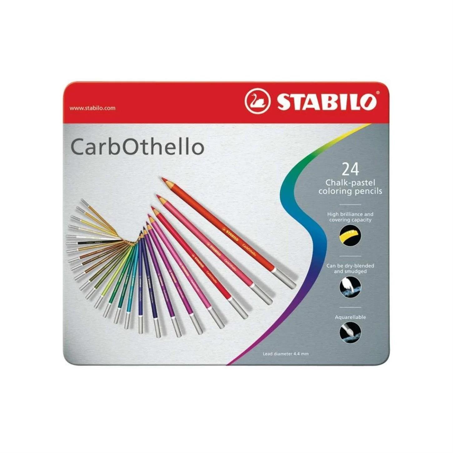 Stabilo Carbothello Kuruboya Kalemi Metal Kutu 24