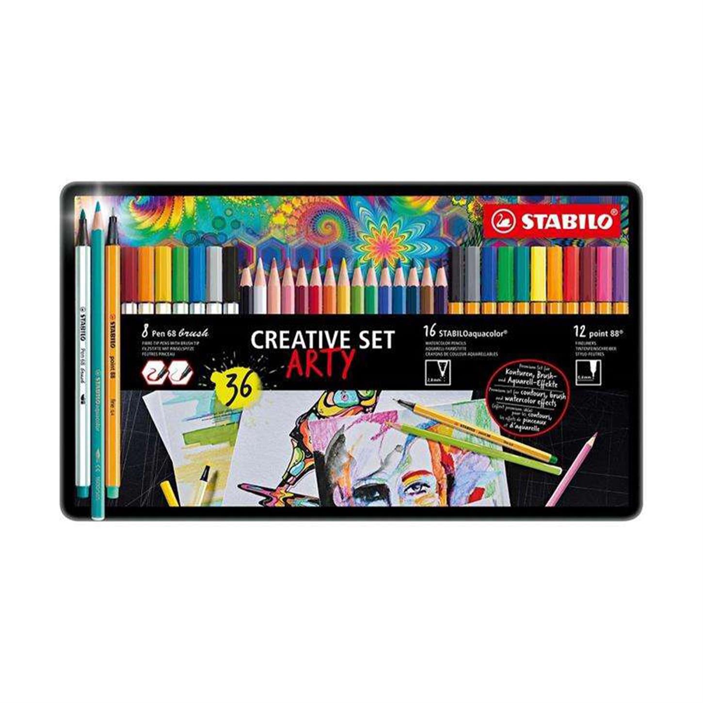Stabilo Kreatif Set Arty 36 lı Metal Kutu 87/3193