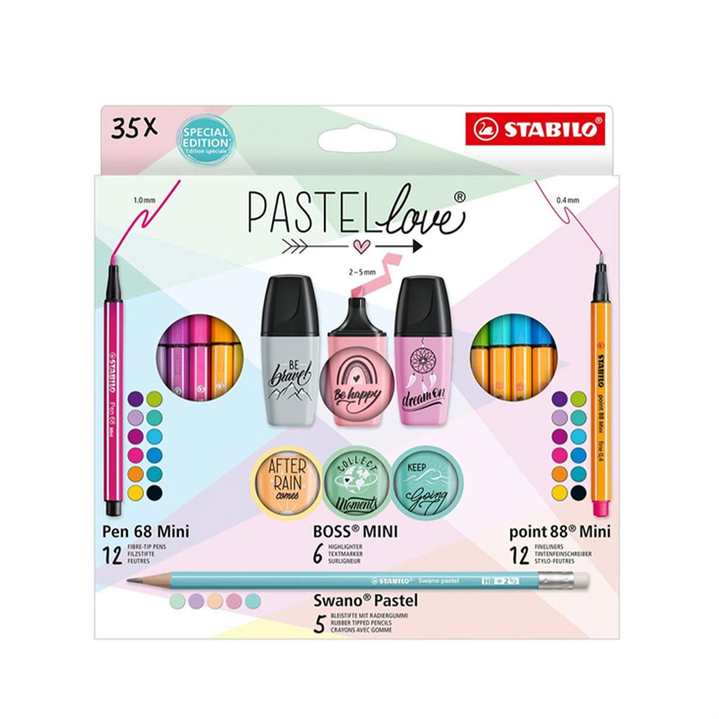 Stabilo Pastellove Mini Set Karışık 35li