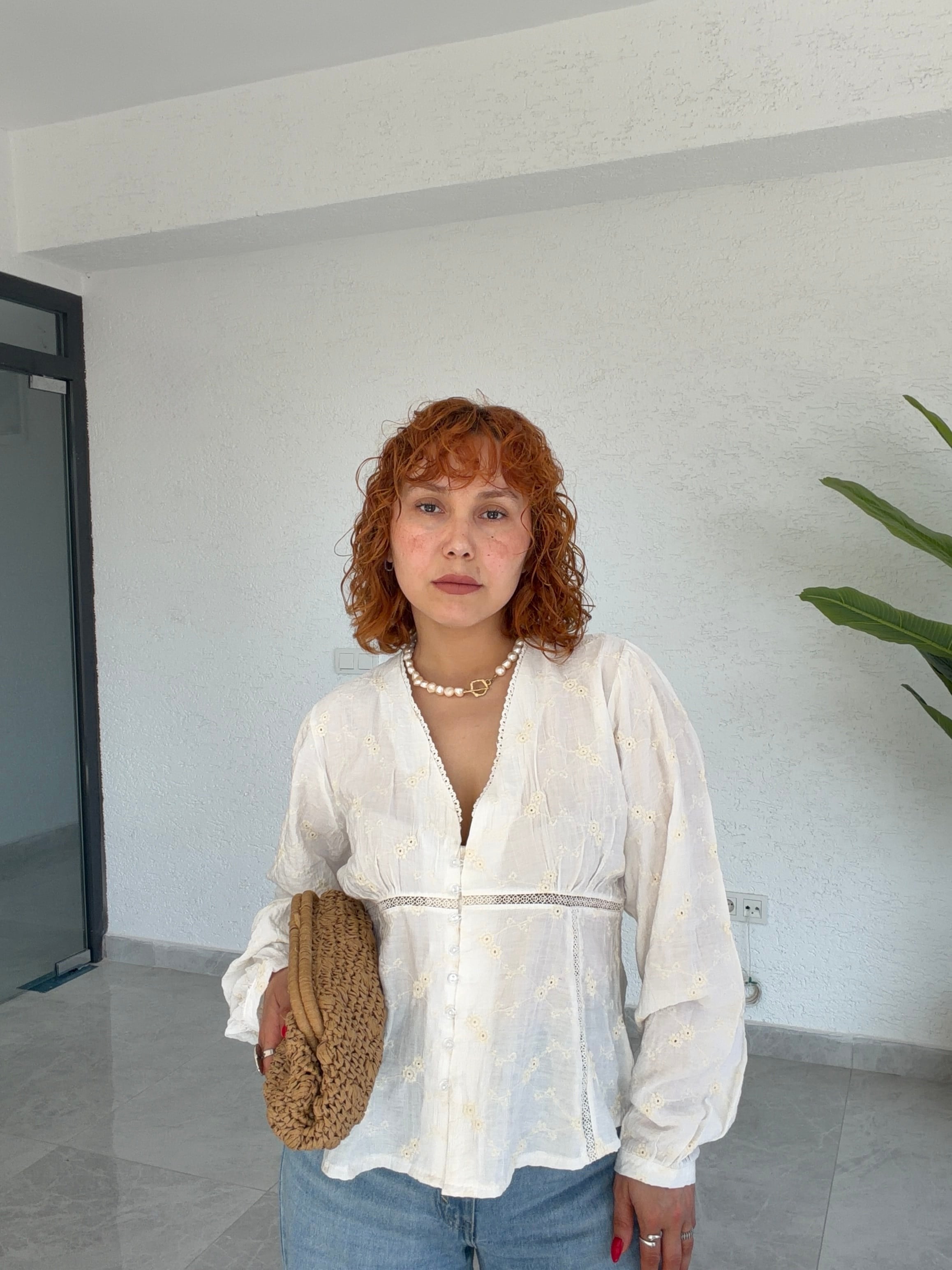 Premium Fisto Desenli İşlemeli Romantik Gömlek