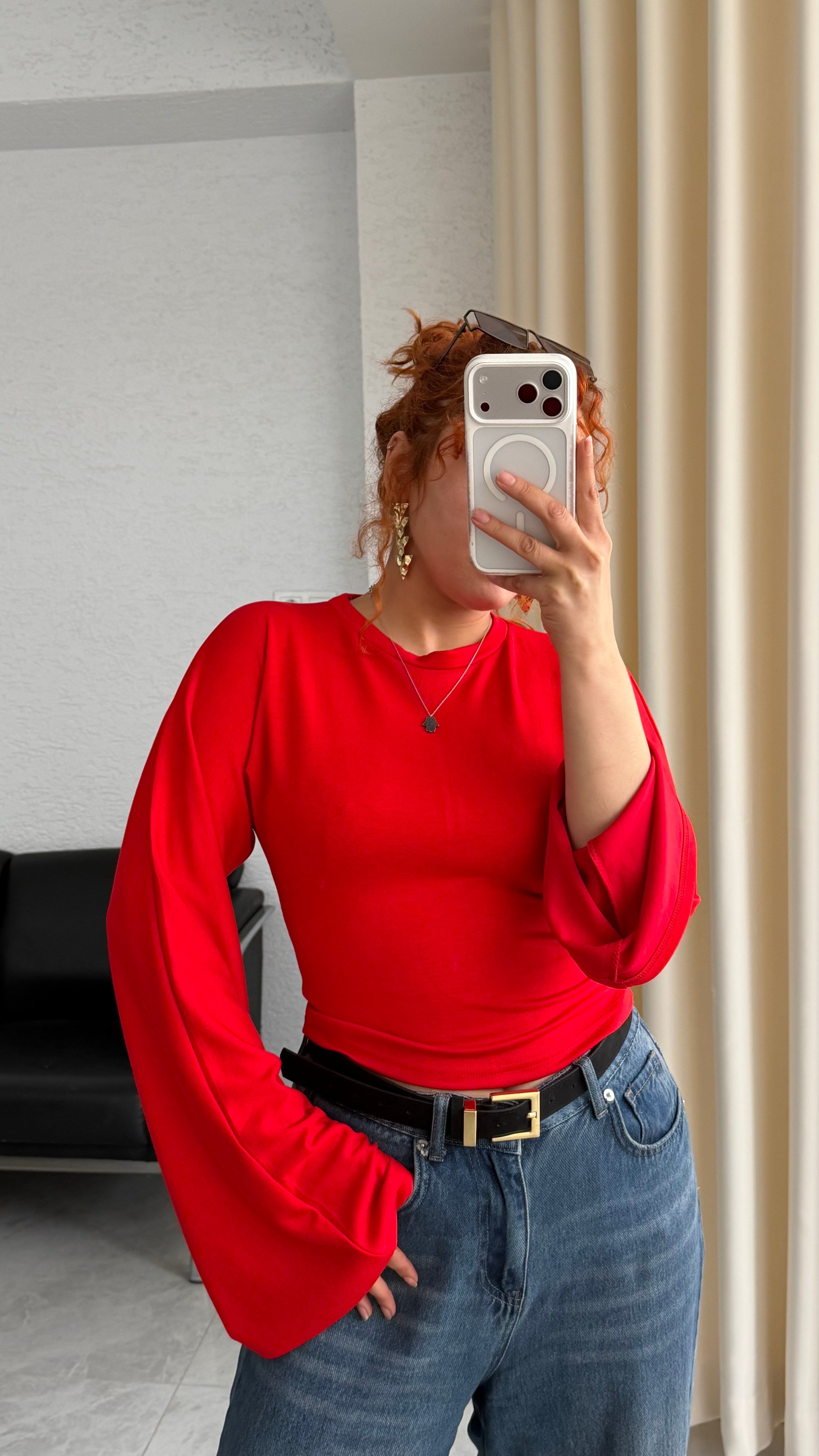 Trend Korse Detaylı Yarasa Kol Bluz