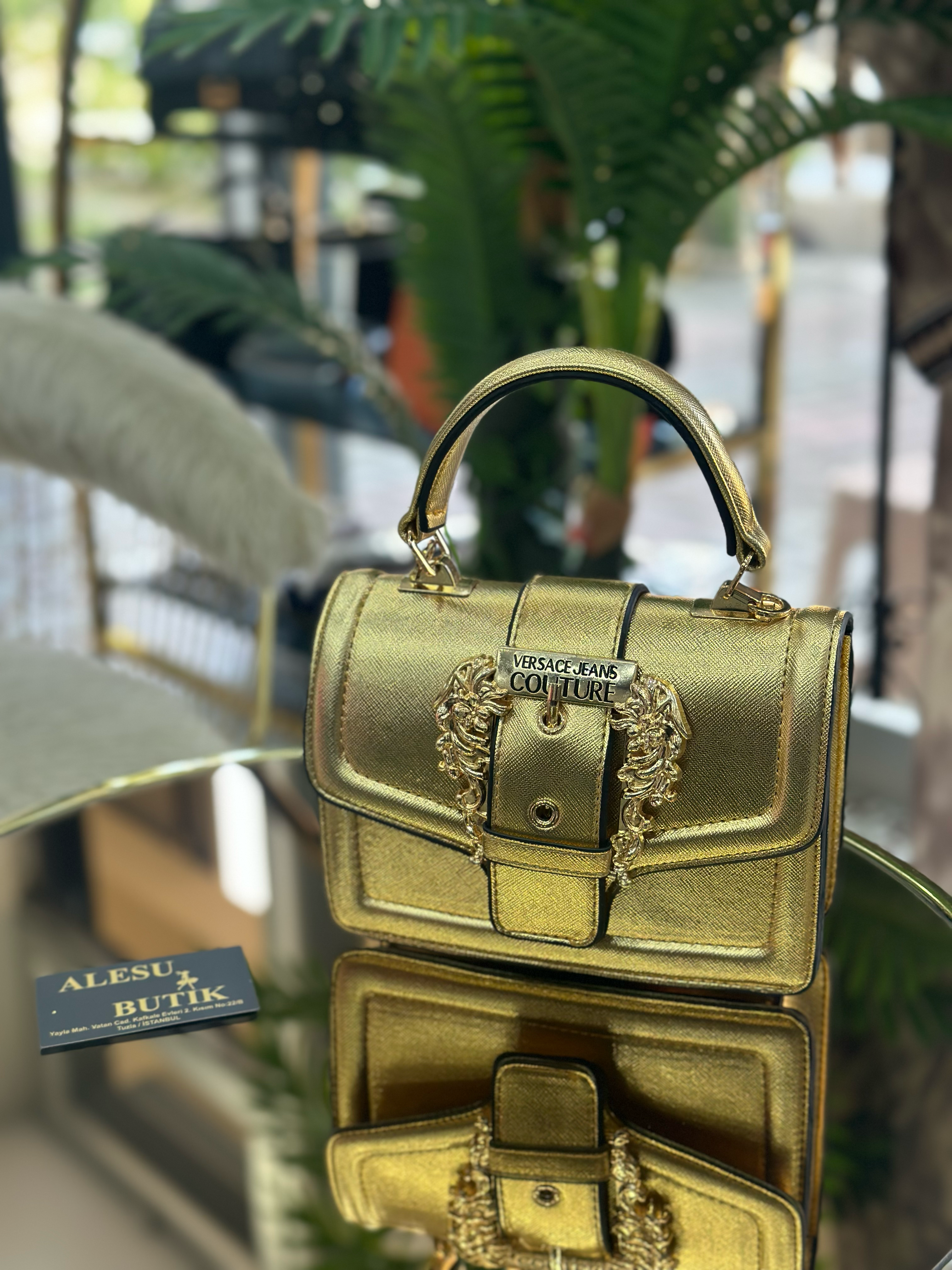 İTHAL MARKA GOLD ÇANTA