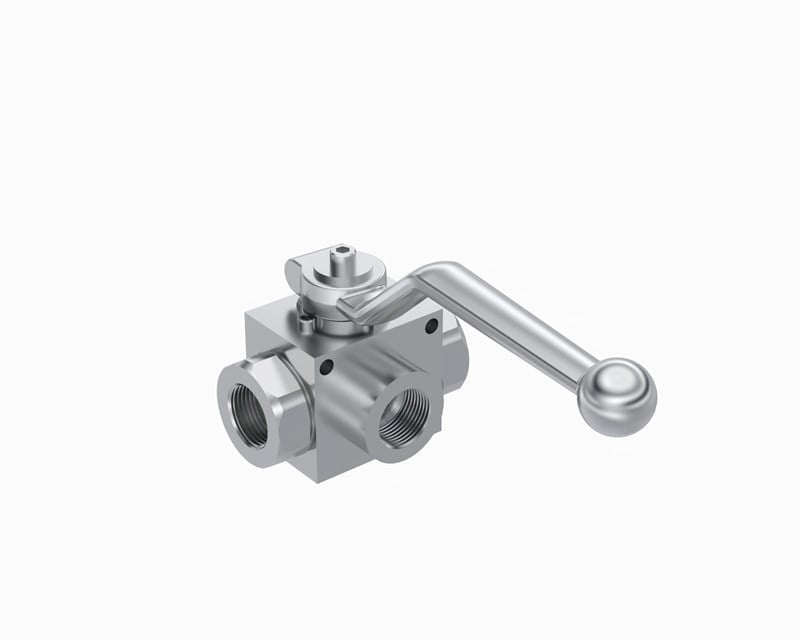 10 GÖVDE 3/8’ NPT DİŞ 3 YOLLU L TİPİ KÜRESEL VANA
