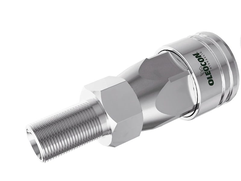 12,5 Gövde M24*1,5 S Serisi Perde Geçişli  Dişi Popetli Hızlı Bağlantı Quıck Kaplin