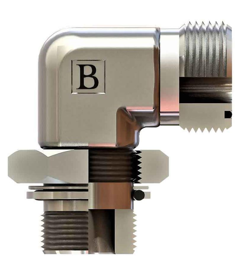 R1/4-19 13/16-16 BSP-ORFS 90° KONTRALI DİRSEK