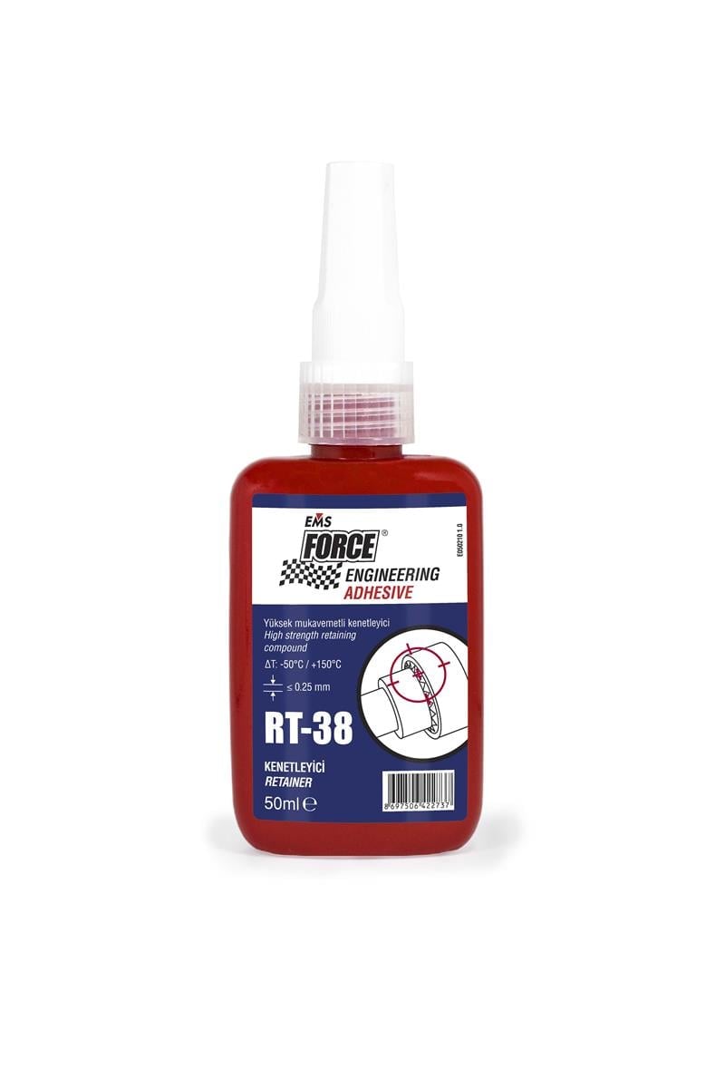 RT-38 50 ML RULMAN SABİTLEYİCİ ÇOK YÜKSEK MUKAVEMETLİ KENETLEYİCİ