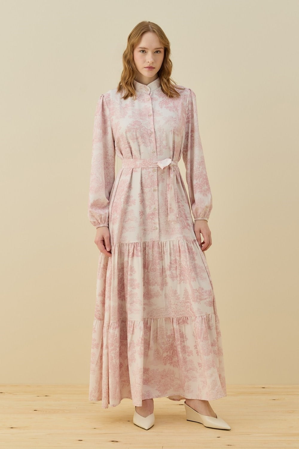 MRW-PEMBE BLOOM SERİSİ ELBİSE 