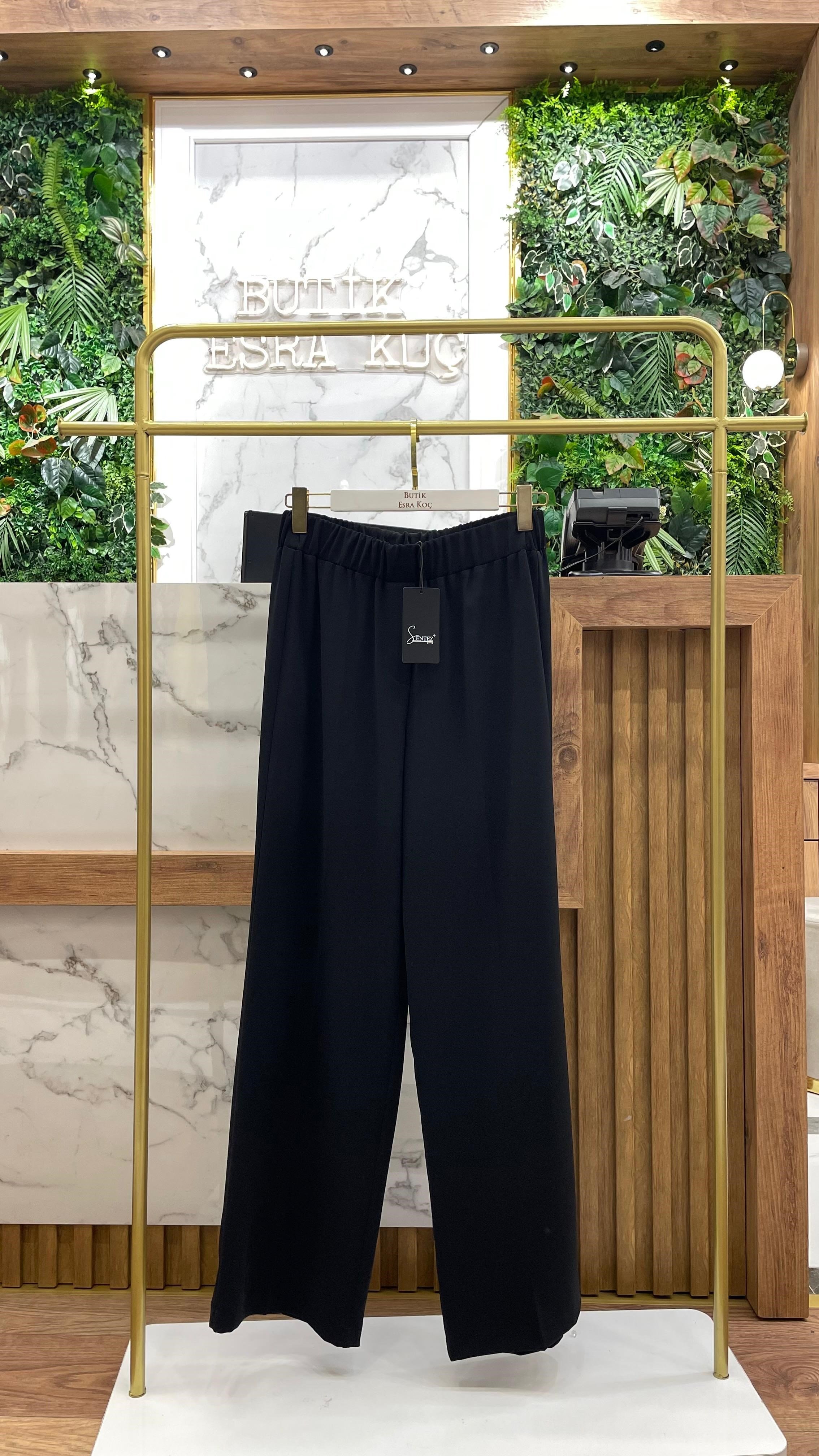 SENTEZ-COLMAR BELİ LASTİKLİ GENİŞ PAÇA PANTOLON 