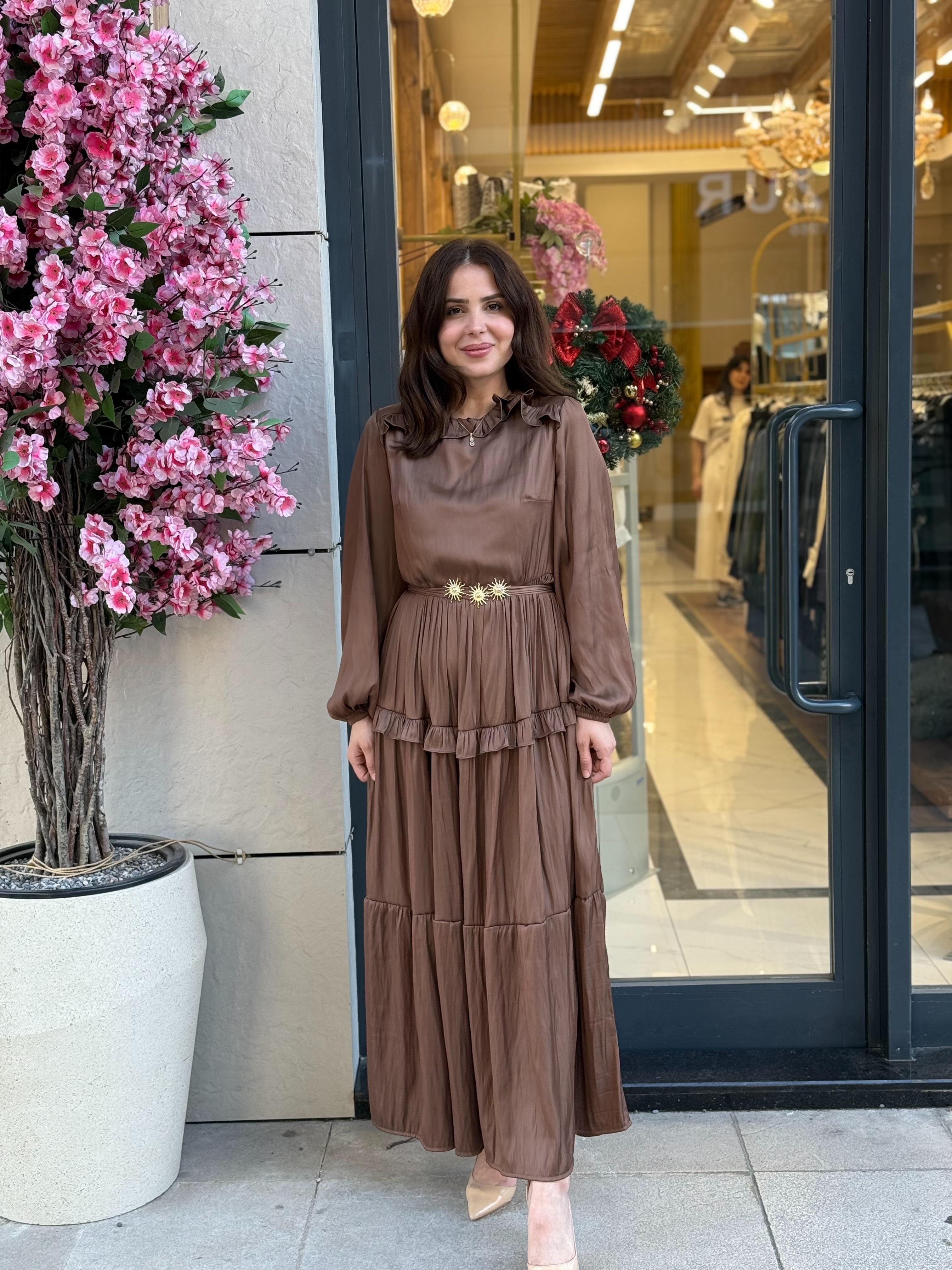 SHINY RUFFLE ELBİSE