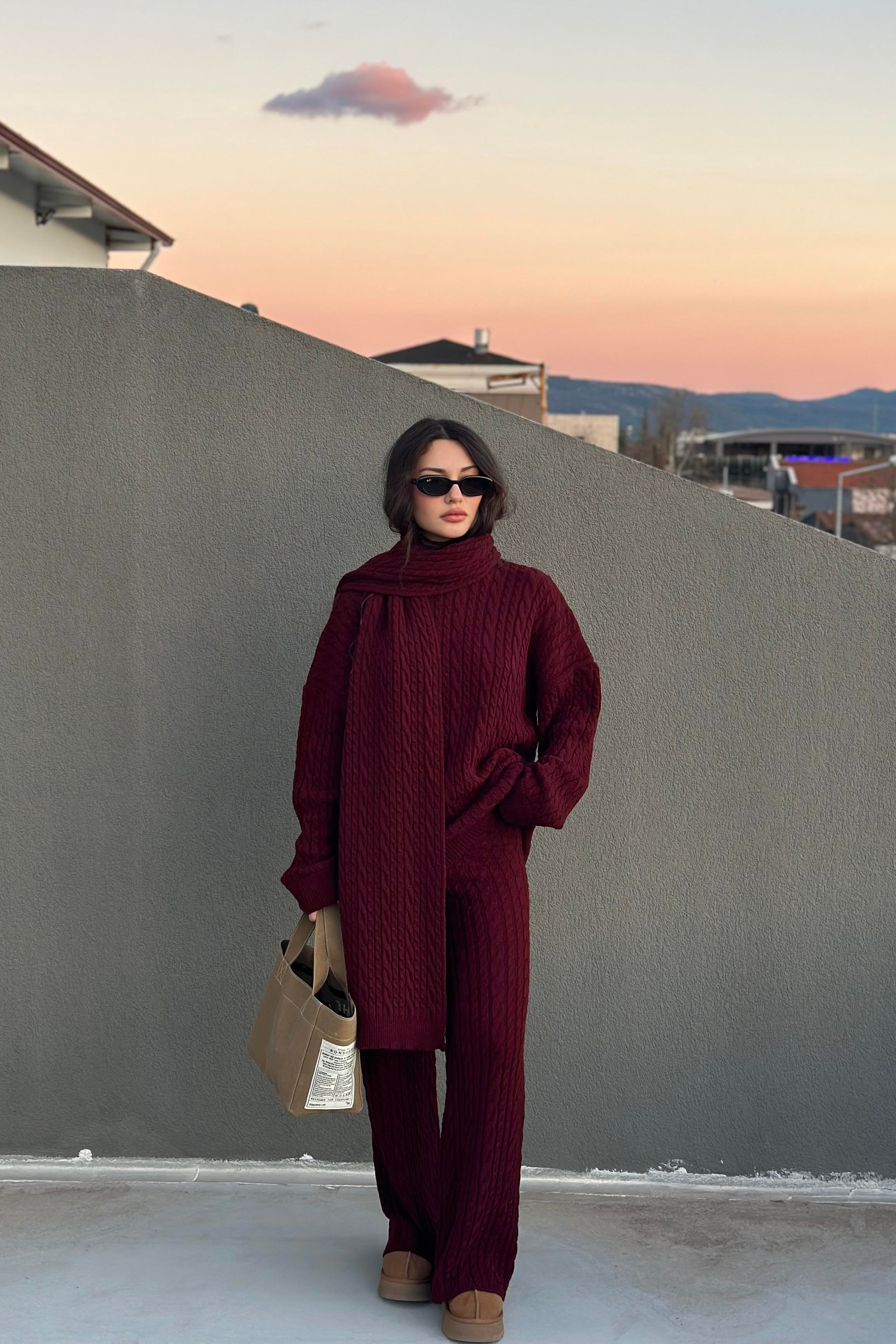 Premium Atkılı Takım Bordo