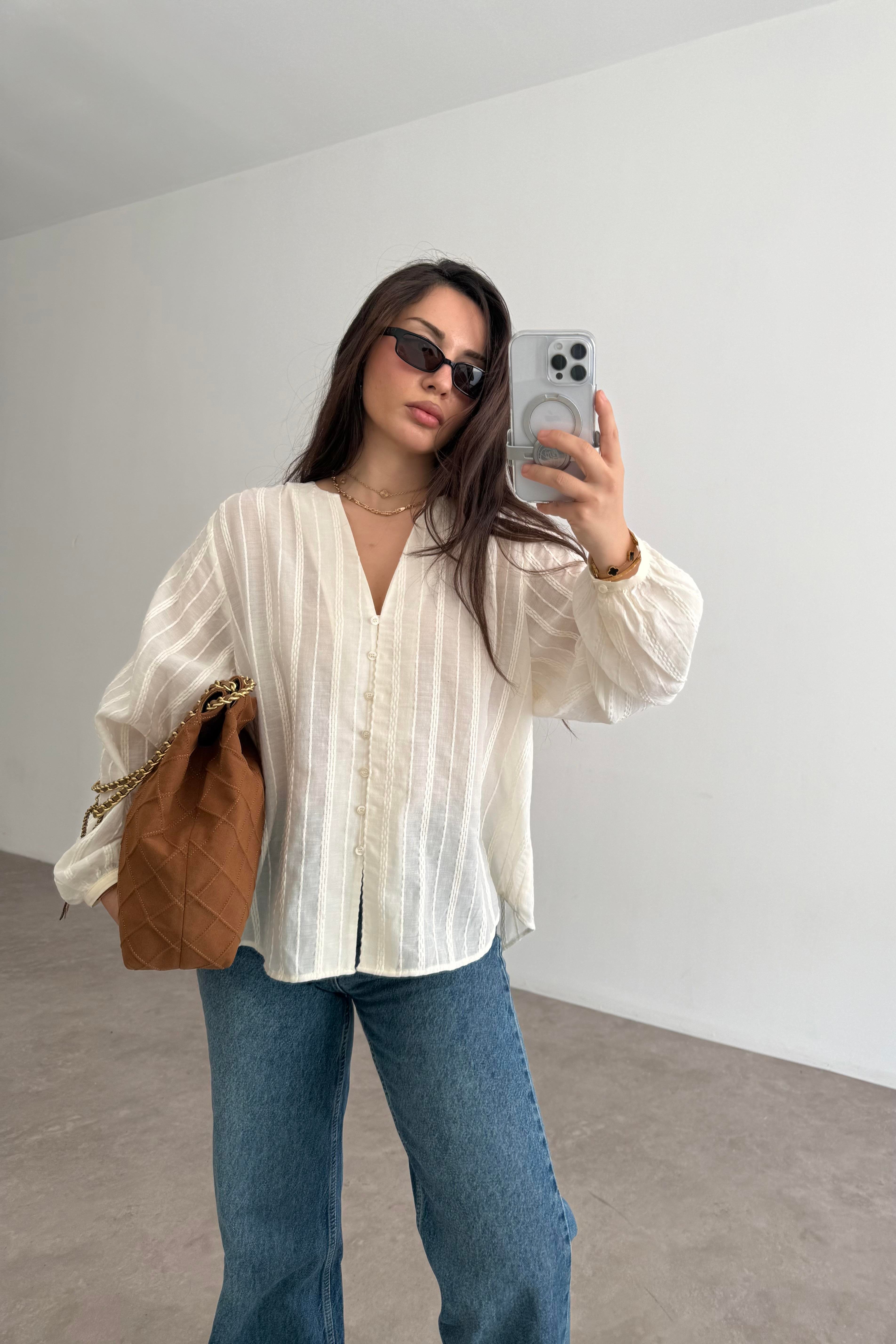 Zra Orijinal Pamuk Fisto Balon Kol Gömlek