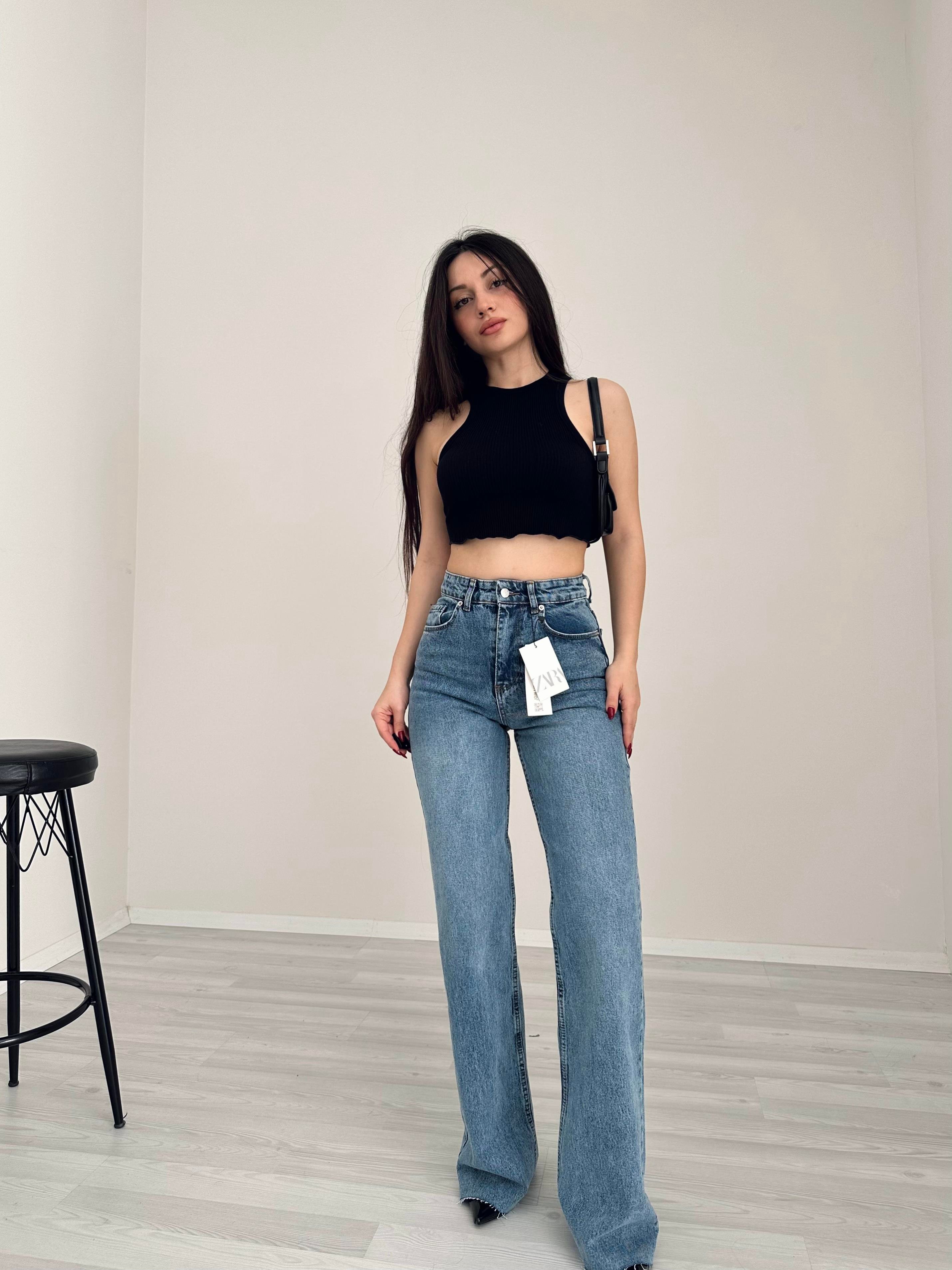 ZRA Premium Straightleg Jean Orta Mavi