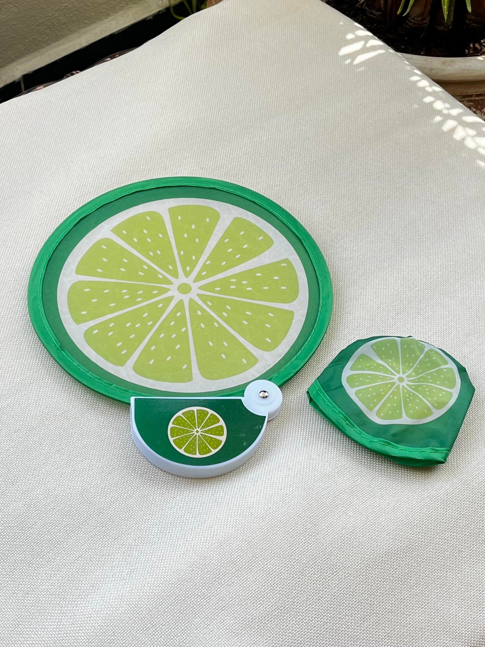 Katlanabilir Lime Desenli Yelpaze