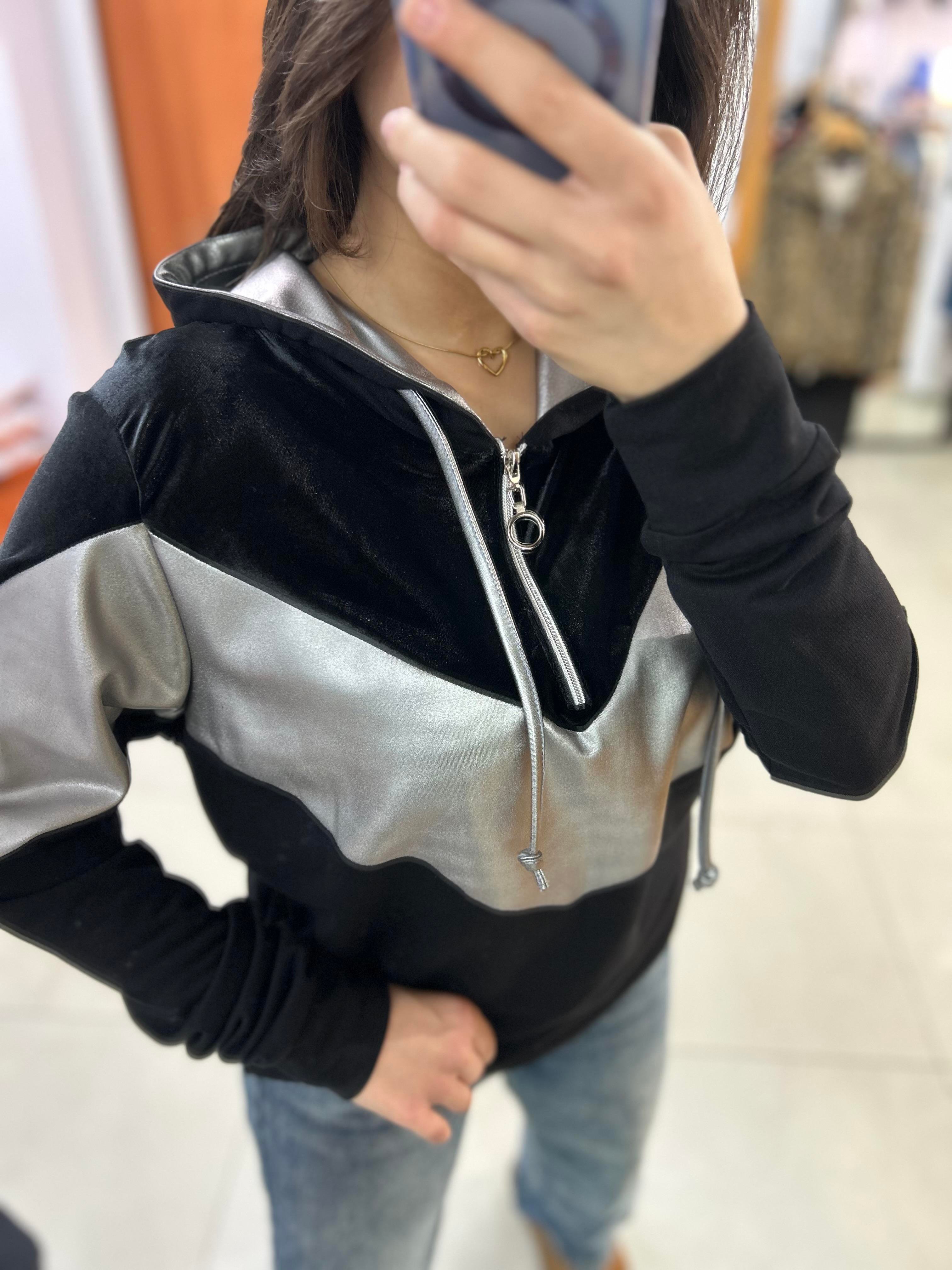 GÜMÜŞ.GEÇİŞLİ.SWEATSHİRT