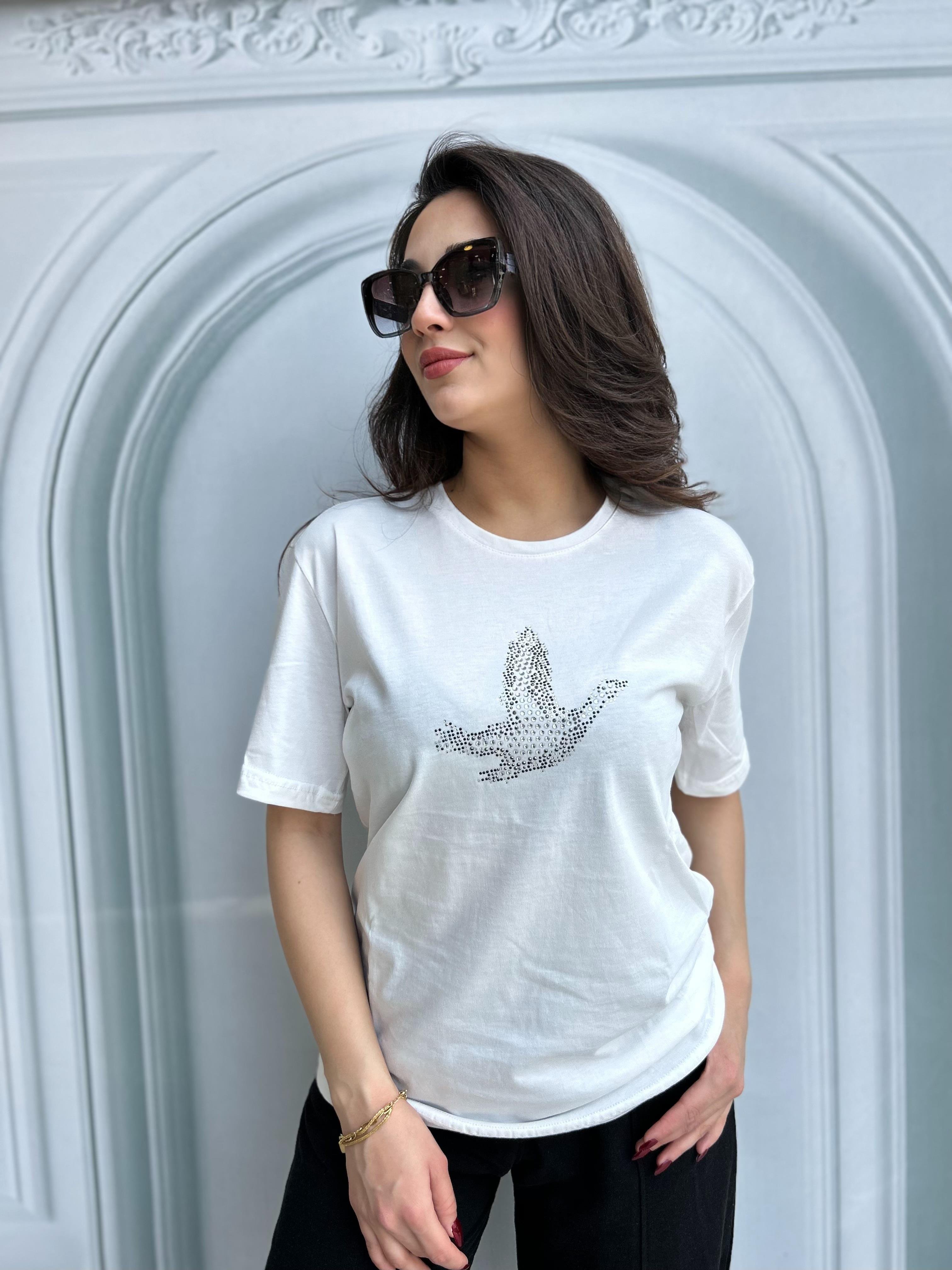 KUŞ.FİGÜRLÜ.BEYAZ.TİŞÖRT