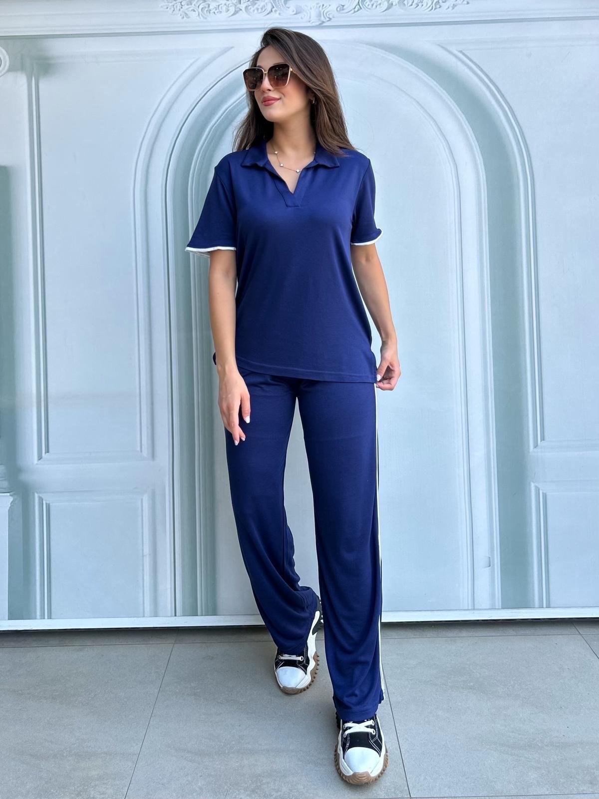 ŞERİTLİ.MODAL.TAKIM.LACİVERT