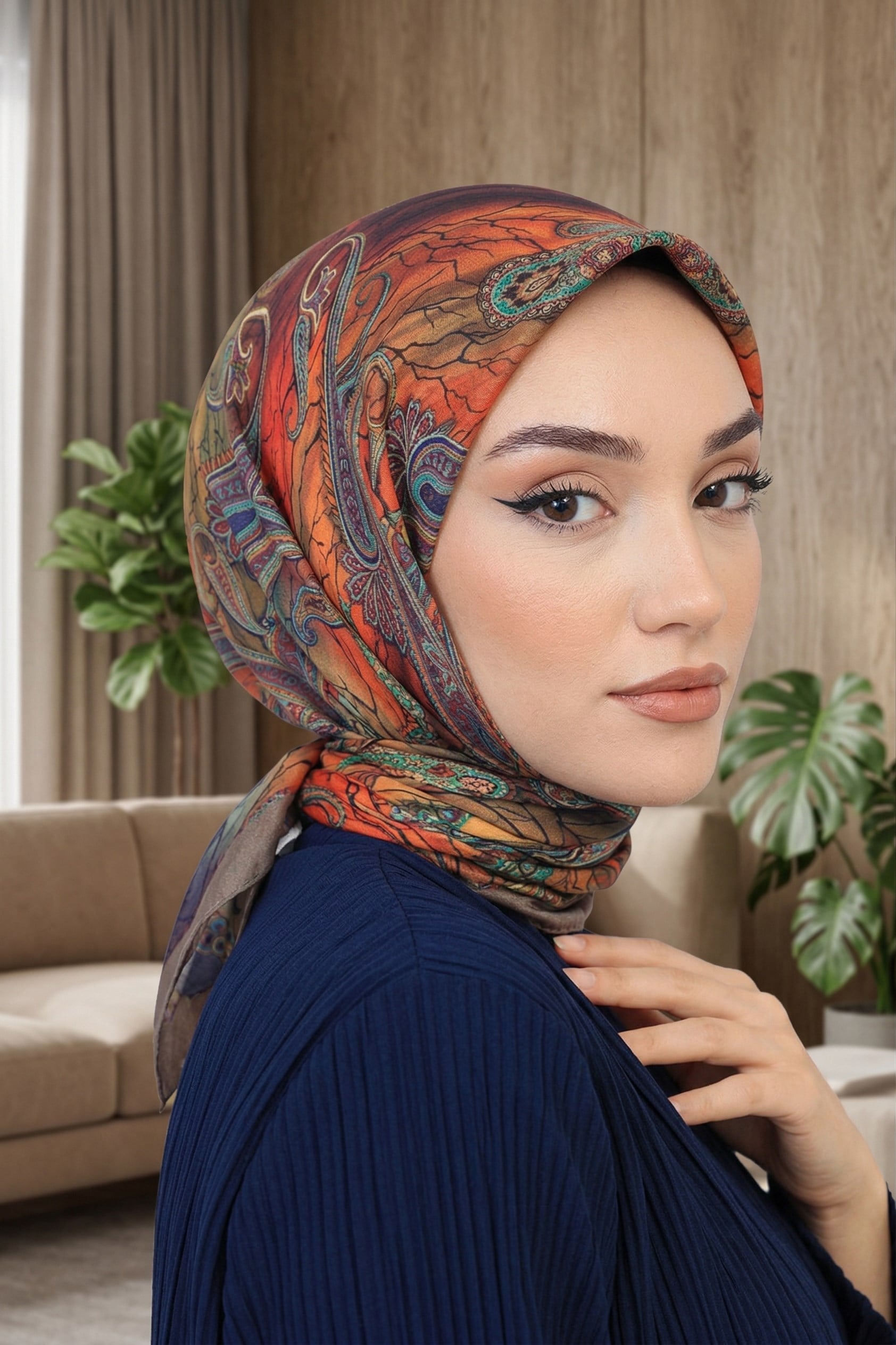Desenli Soft Eşarp - 011