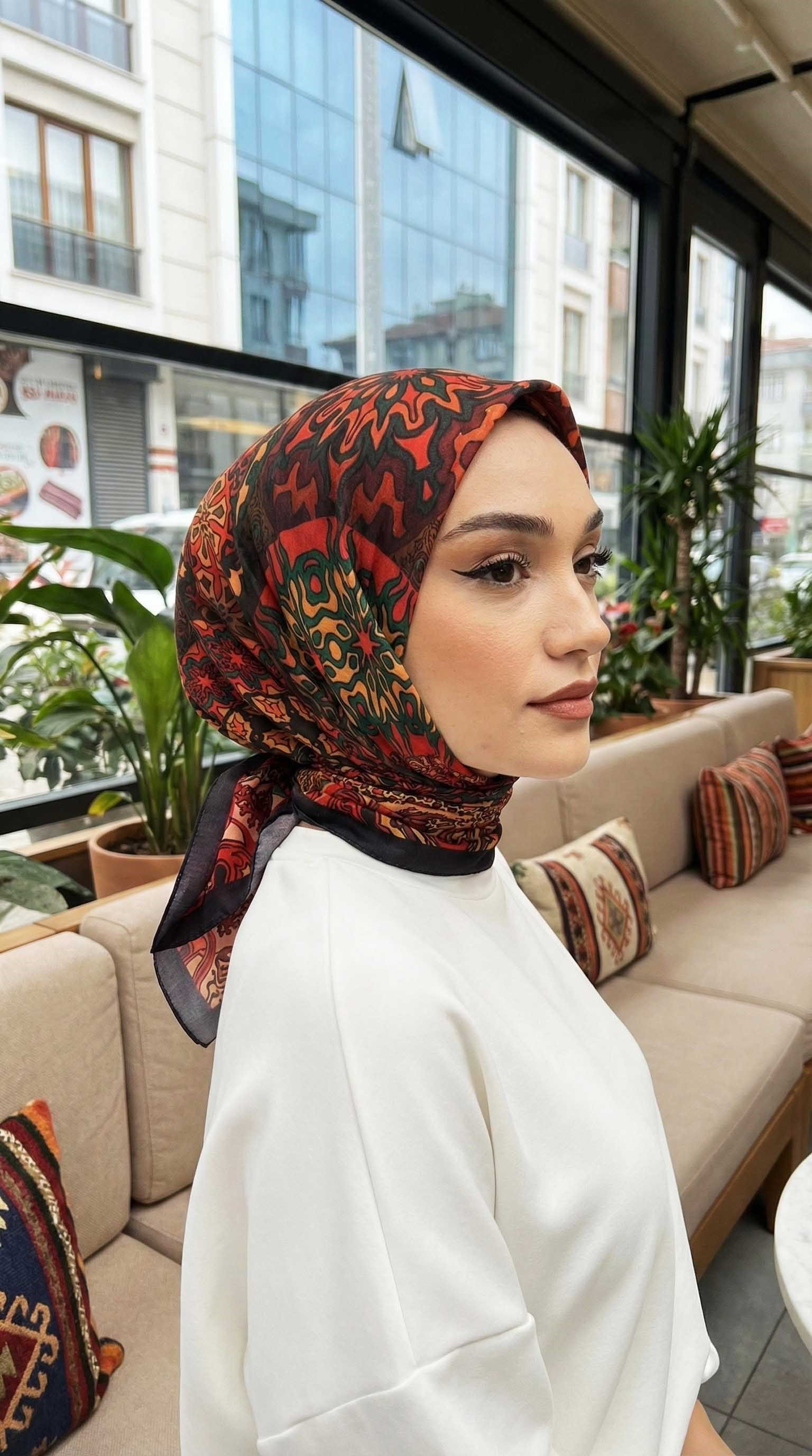 Desenli Soft Eşarp - 015