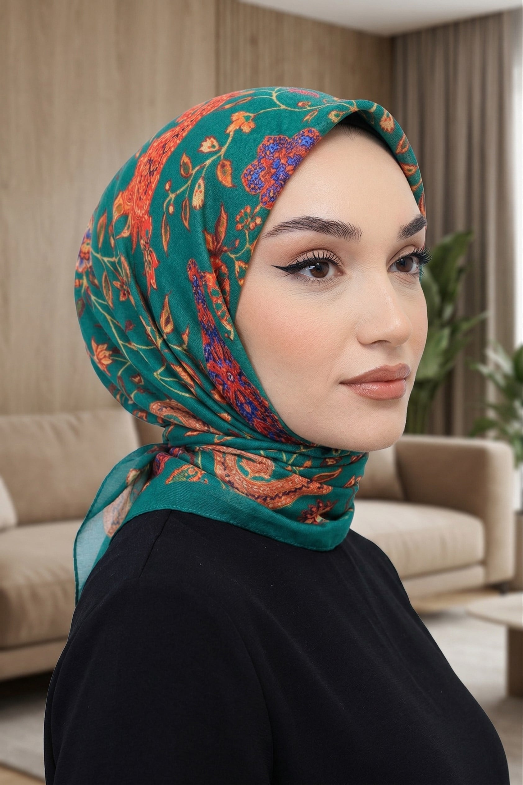 Desenli Soft Eşarp - 018