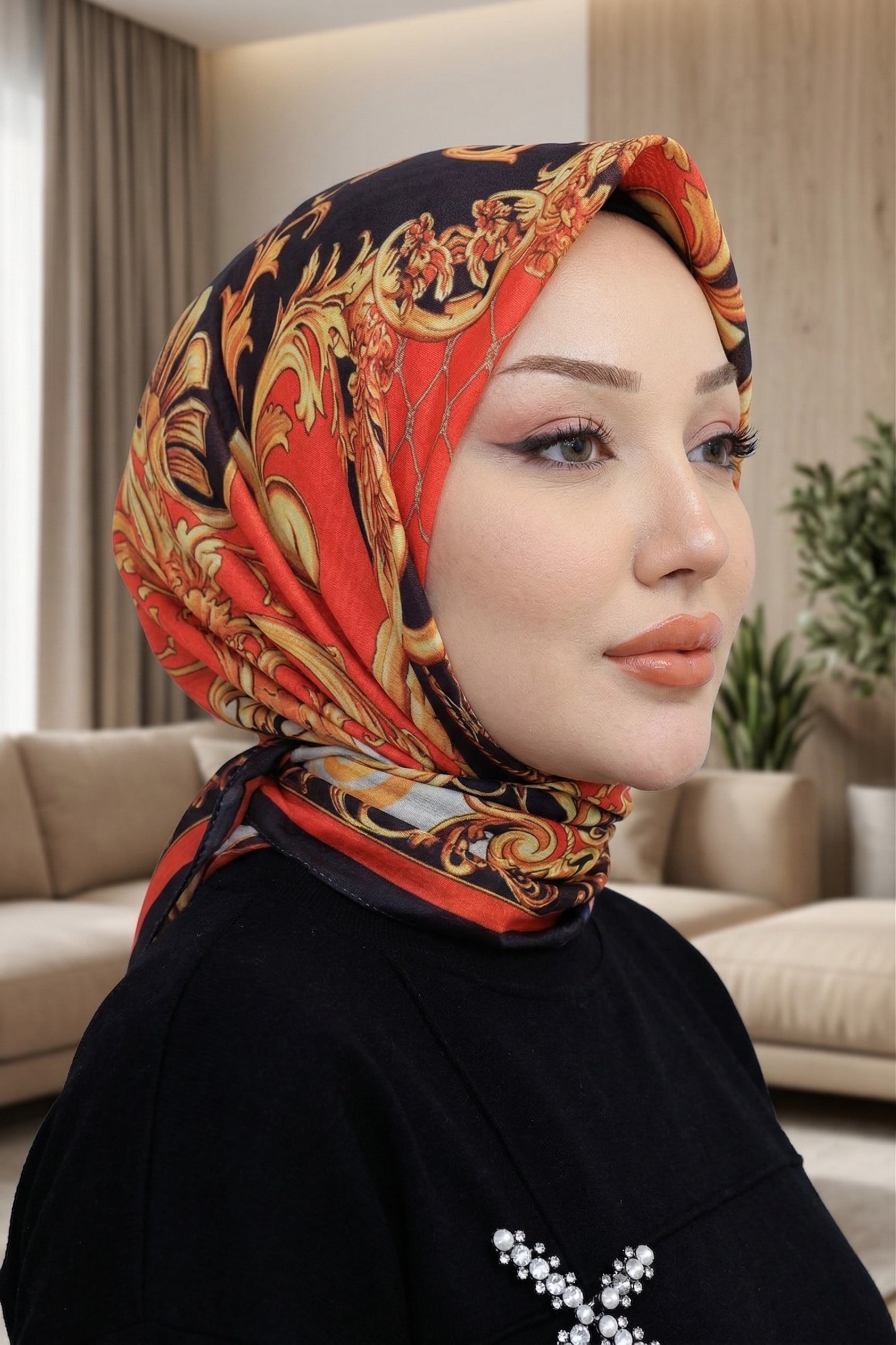 Desenli Soft Eşarp - 026