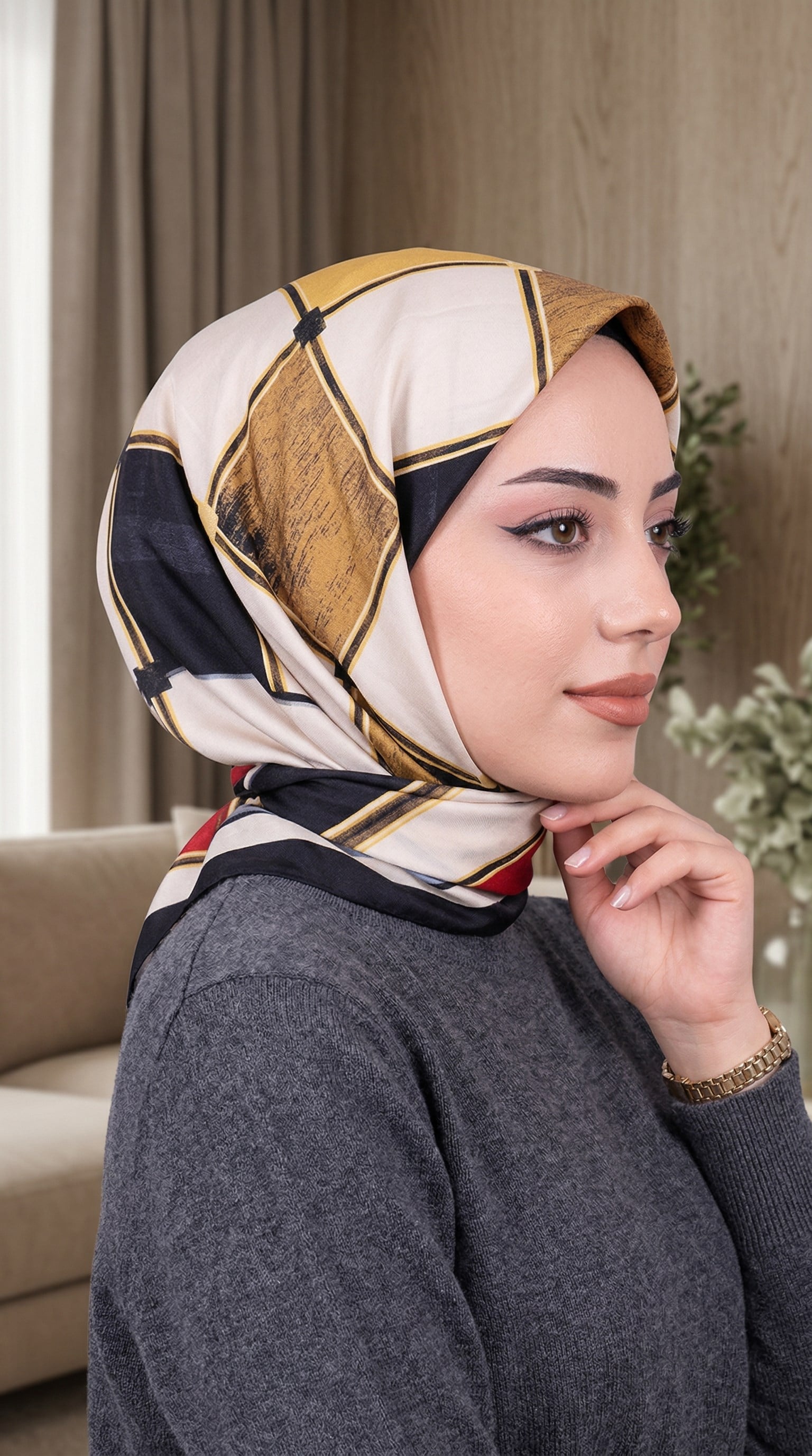 Desenli Soft Eşarp - 036