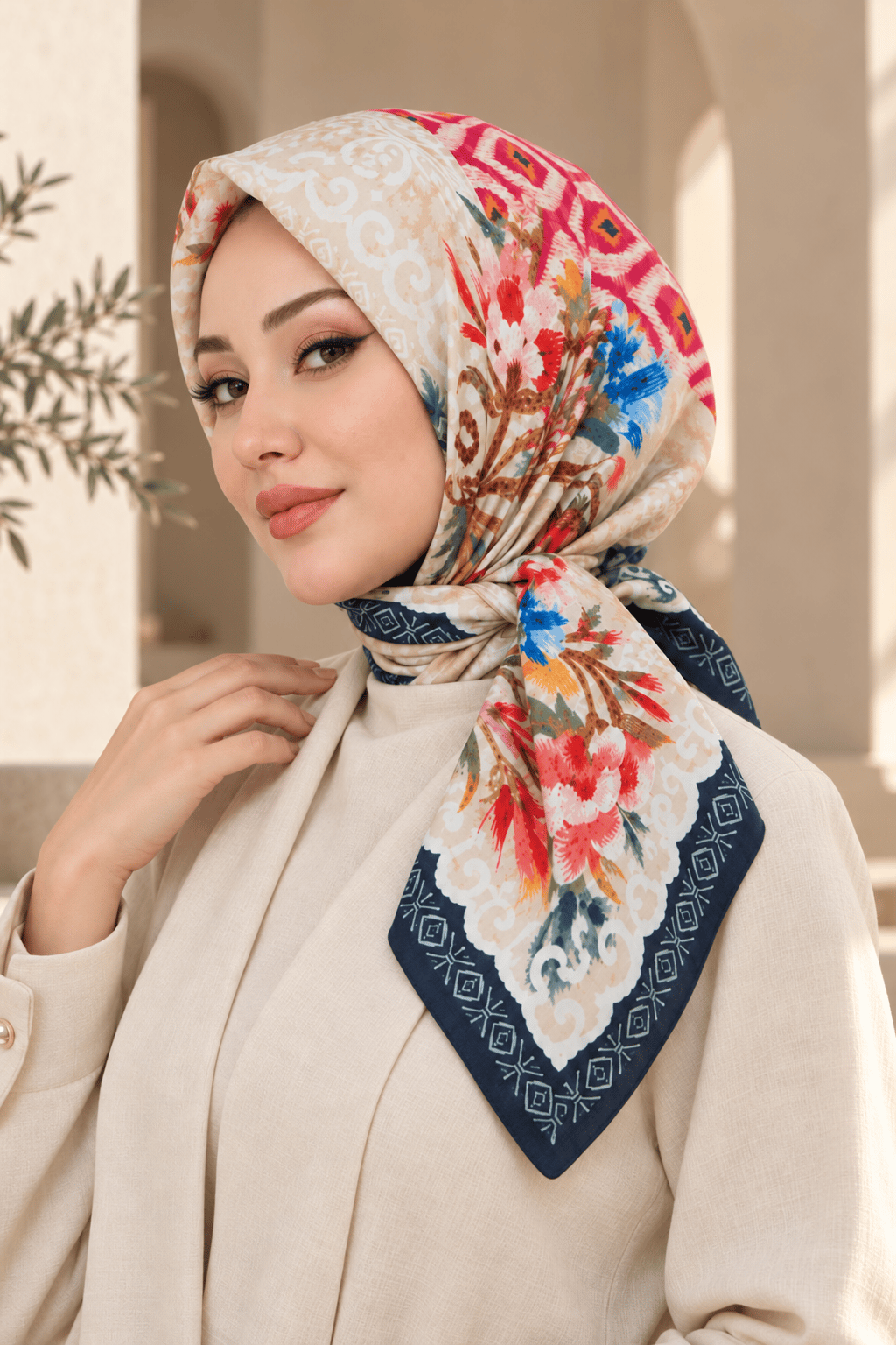 Desenli Soft Eşarp - 038