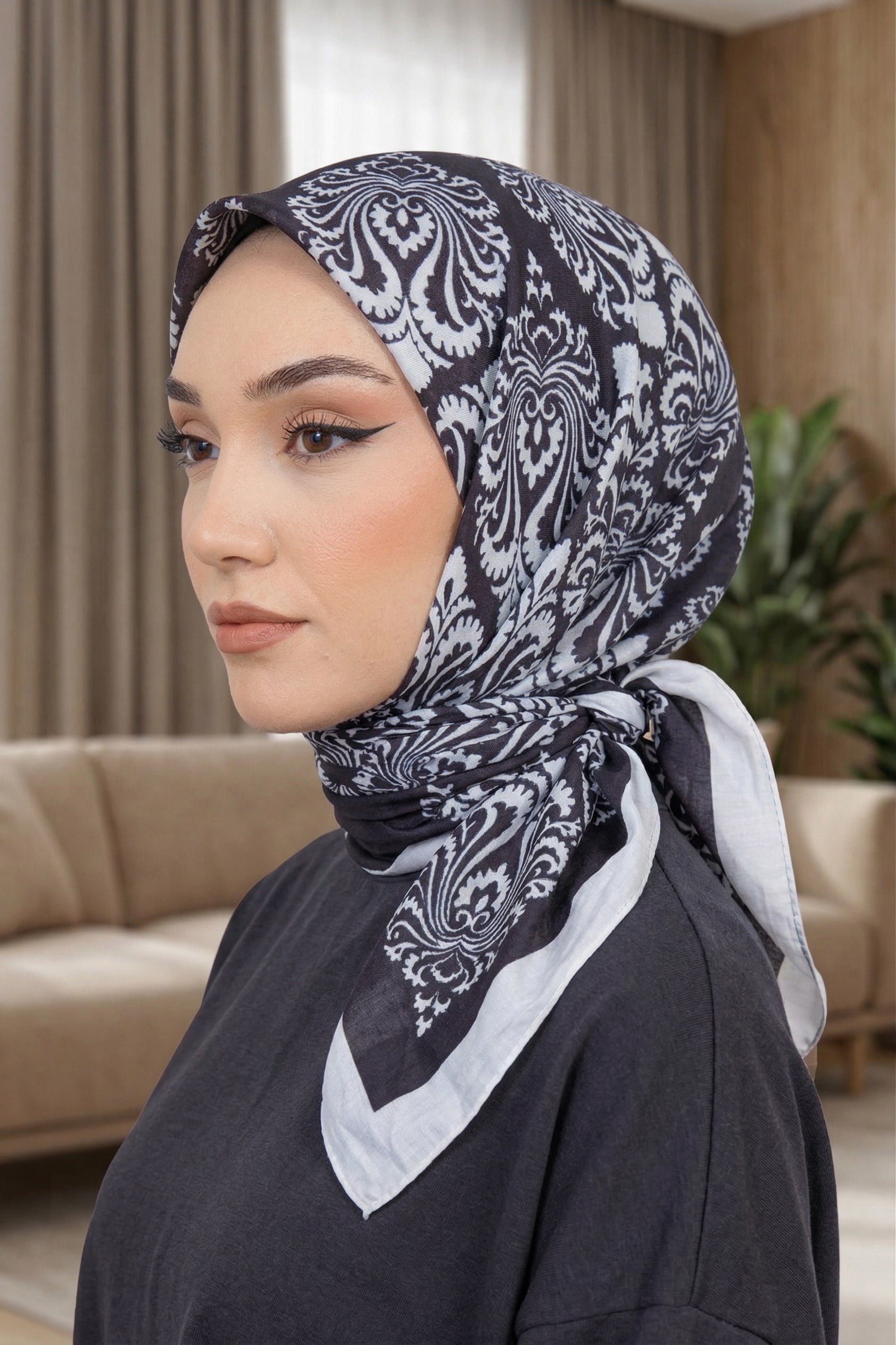 Desenli Soft Eşarp - 039